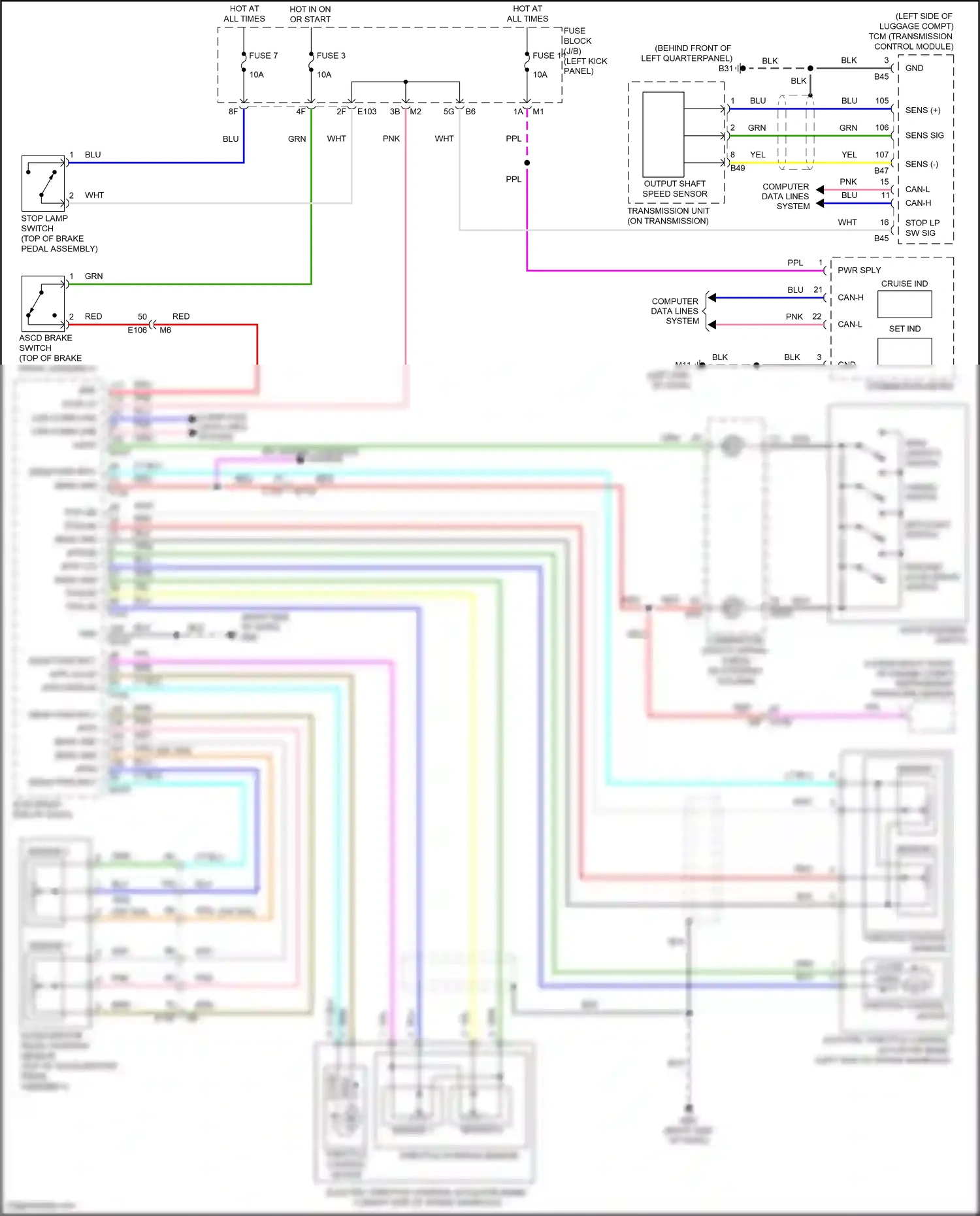 Wiring diagram sensor 2 for Nissan GT-R I facelift 2 (2014-2016) (2 of 5)