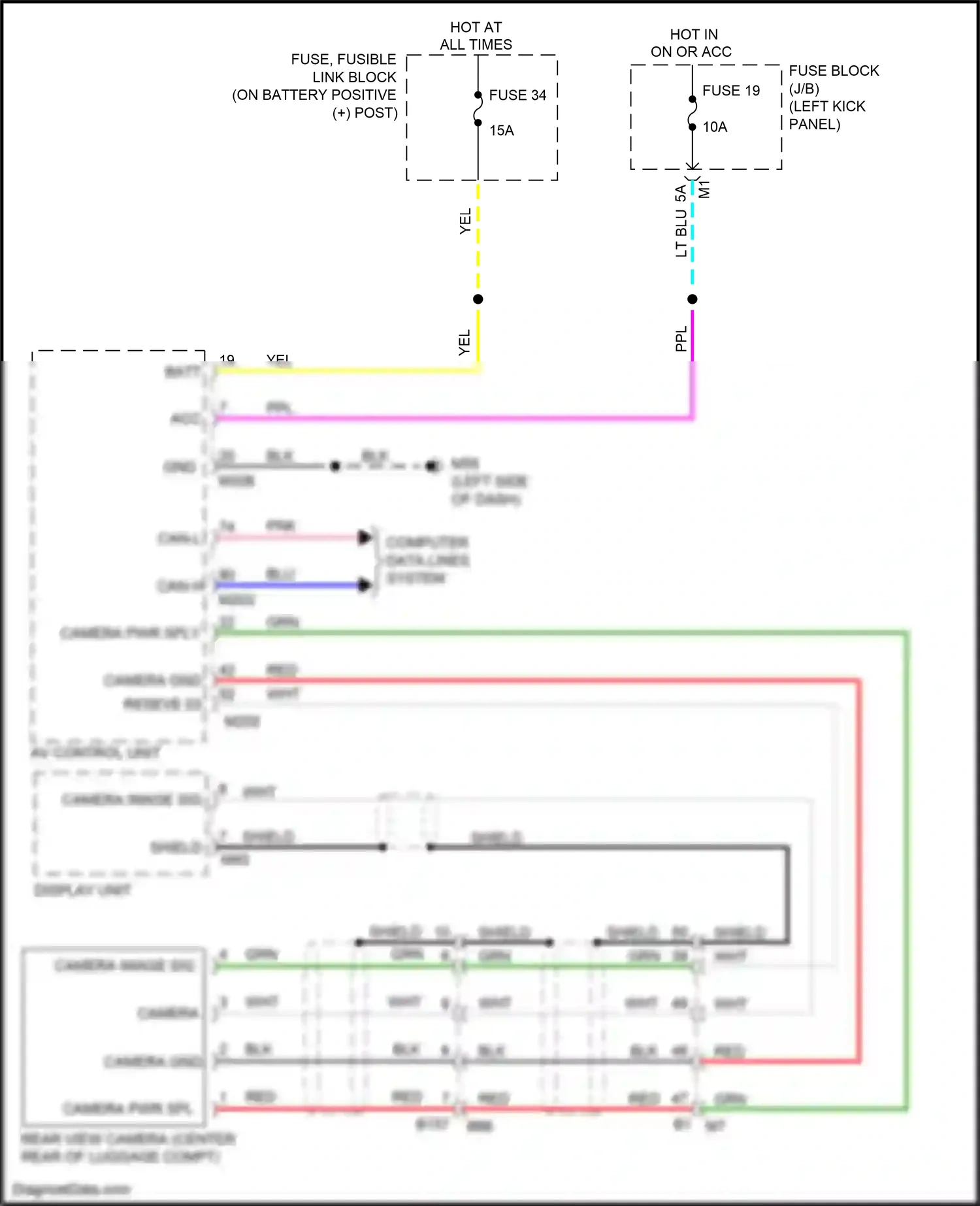 Wiring diagram shield shield for Nissan GT-R I facelift 2 (2014-2016) (3 of 3)
