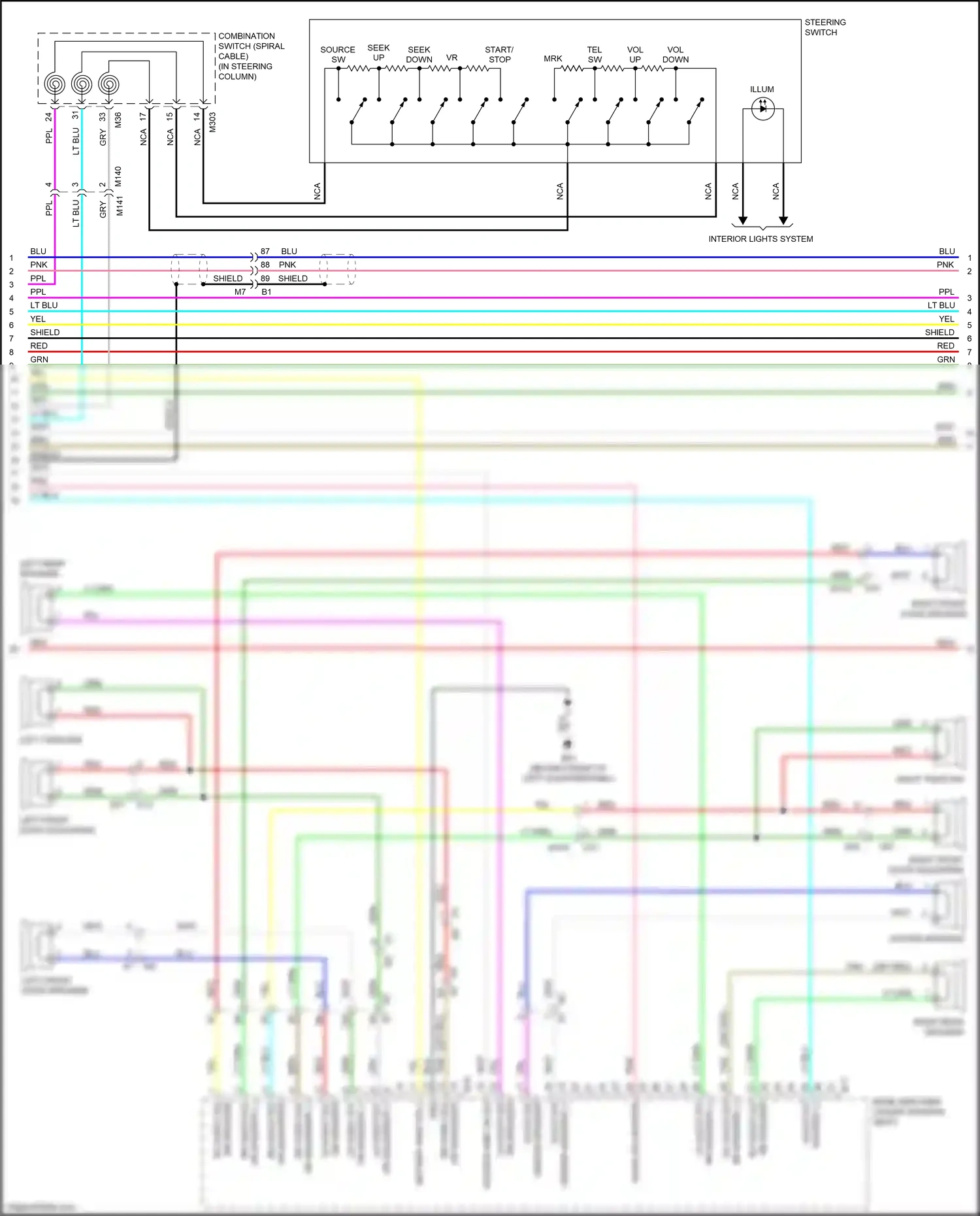 Wiring diagram source sw for Nissan GT-R I facelift 2 (2014-2016) (2 of 6)