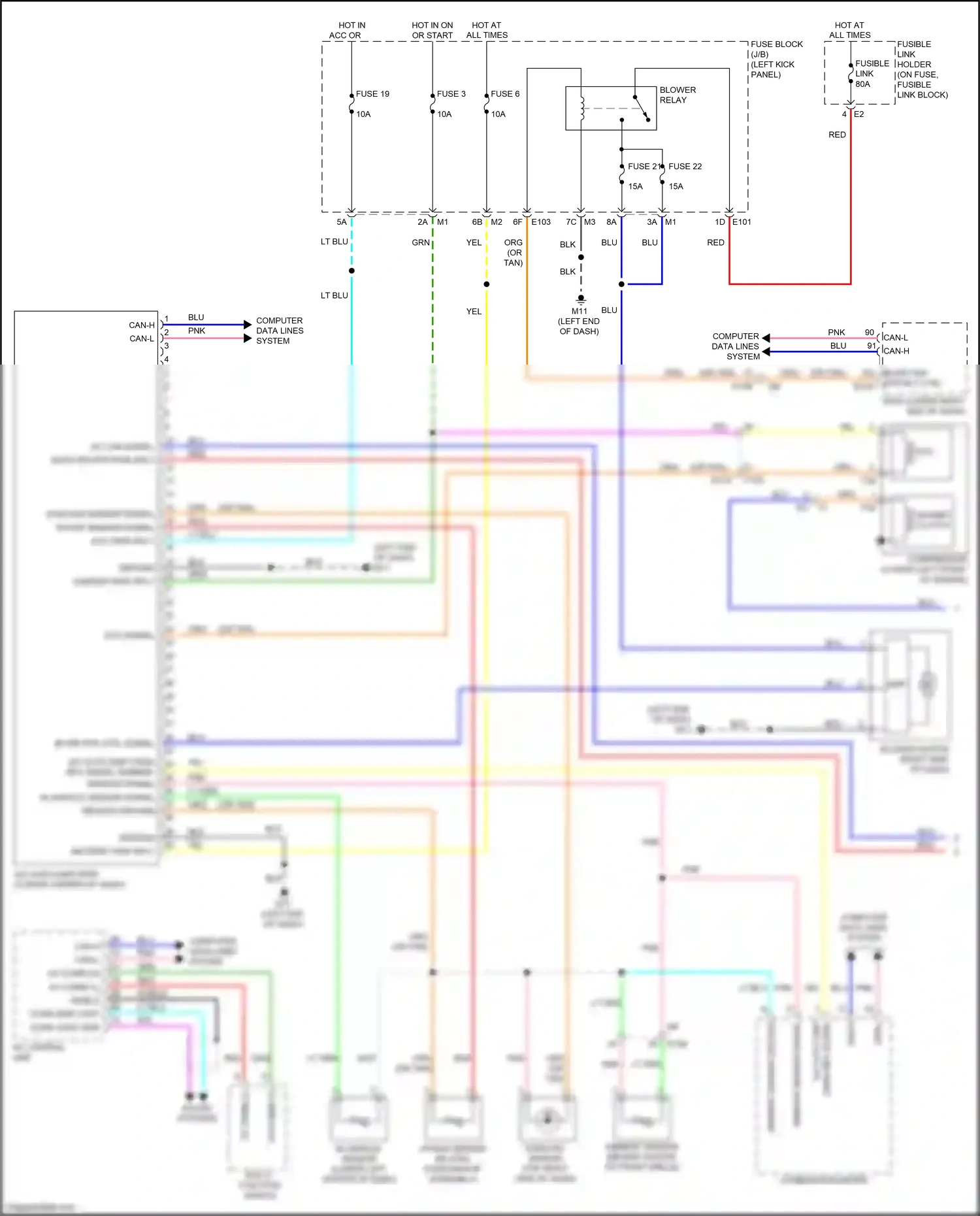 Wiring diagram sunload sensor for Nissan GT-R I facelift 2 (2014-2016) (1 of 1)