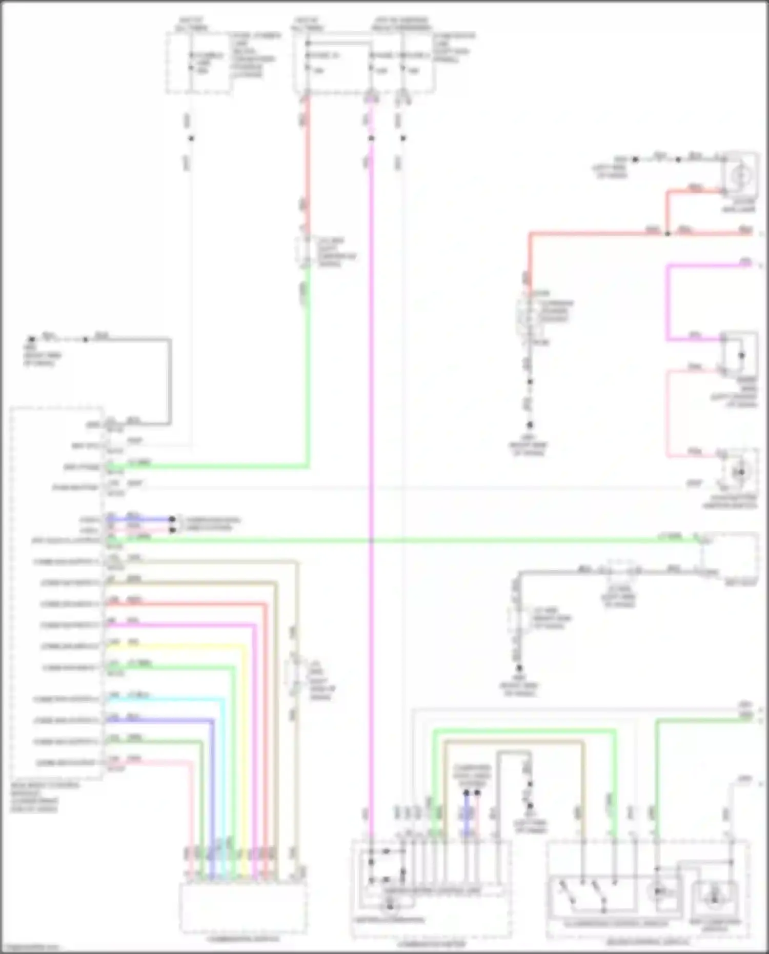 Wiring diagram console power socket for Nissan GT-R I facelift 3 (2016-2020) (1 of 2)