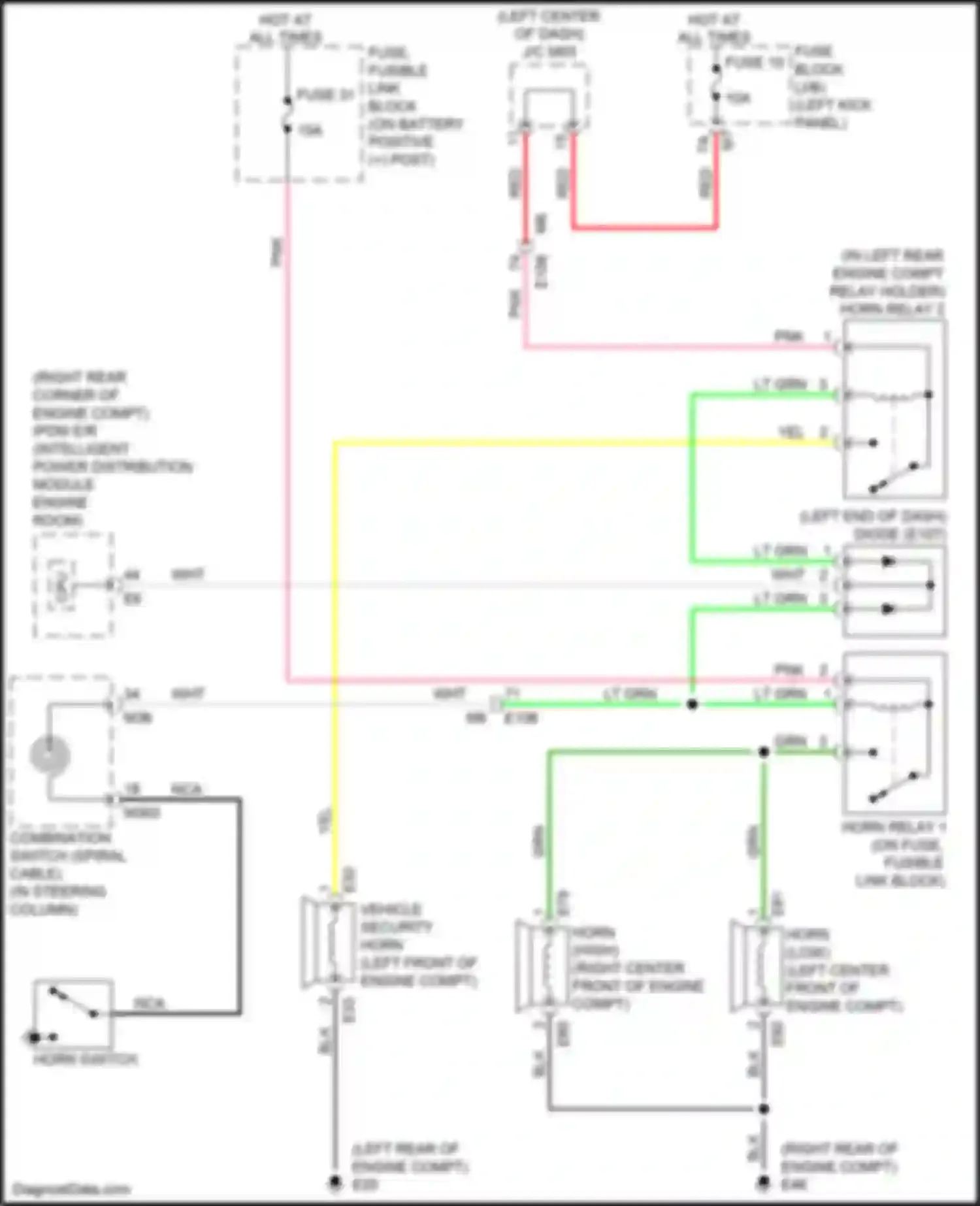 Wiring diagram fuse 10 for Nissan GT-R I facelift 3 (2016-2020) (7 of 15)