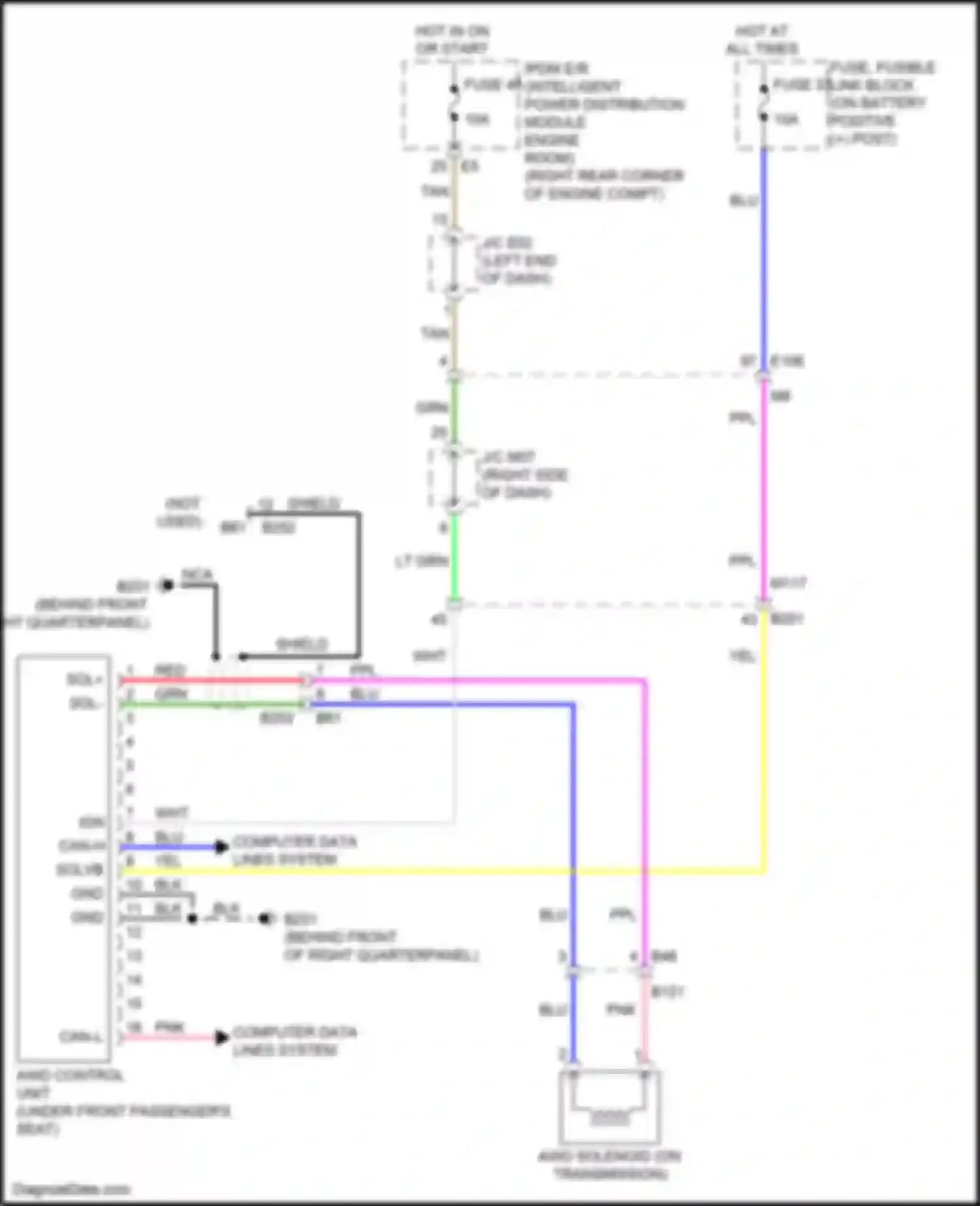 Wiring diagram fuse 45 for Nissan GT-R I facelift 3 (2016-2020) (1 of 6)