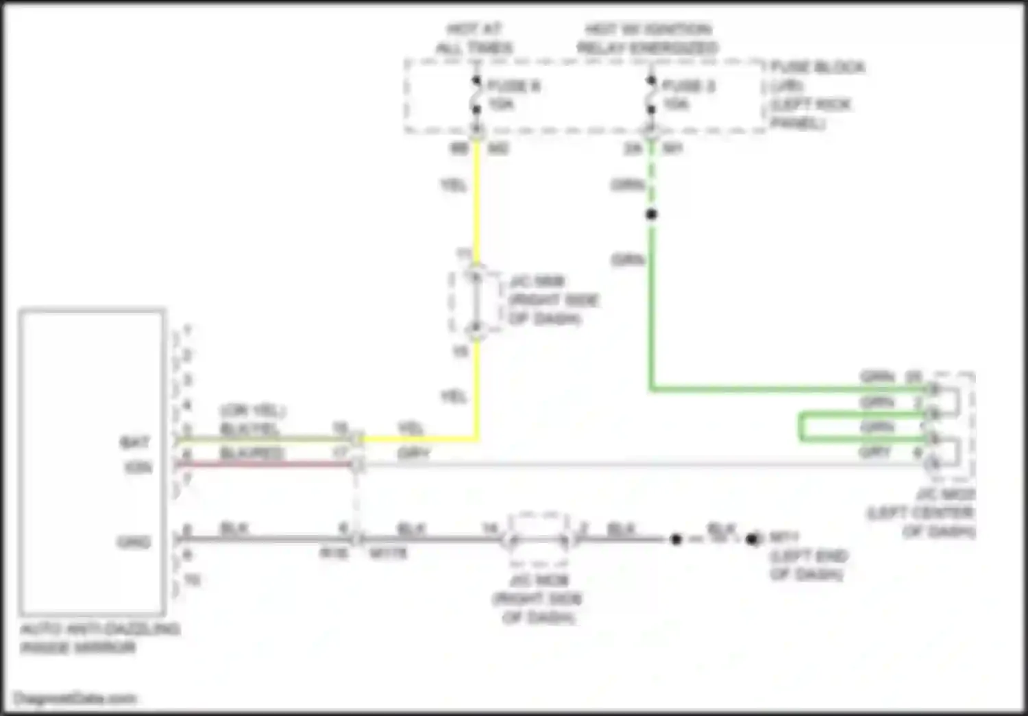 Wiring diagram fuse 6 for Nissan GT-R I facelift 3 (2016-2020) (2 of 6)