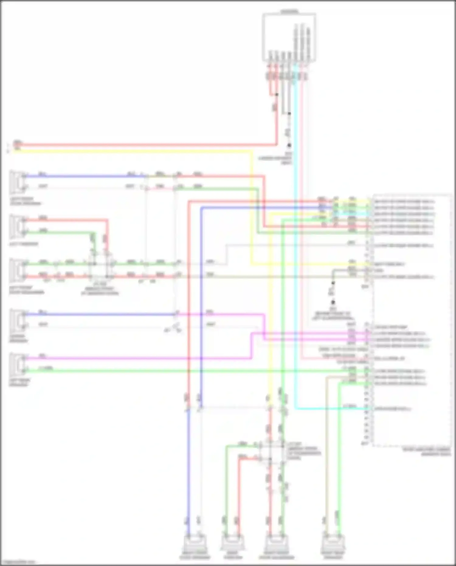 Wiring diagram left tweeter for Nissan GT-R I facelift 3 (2016-2020) (1 of 4)