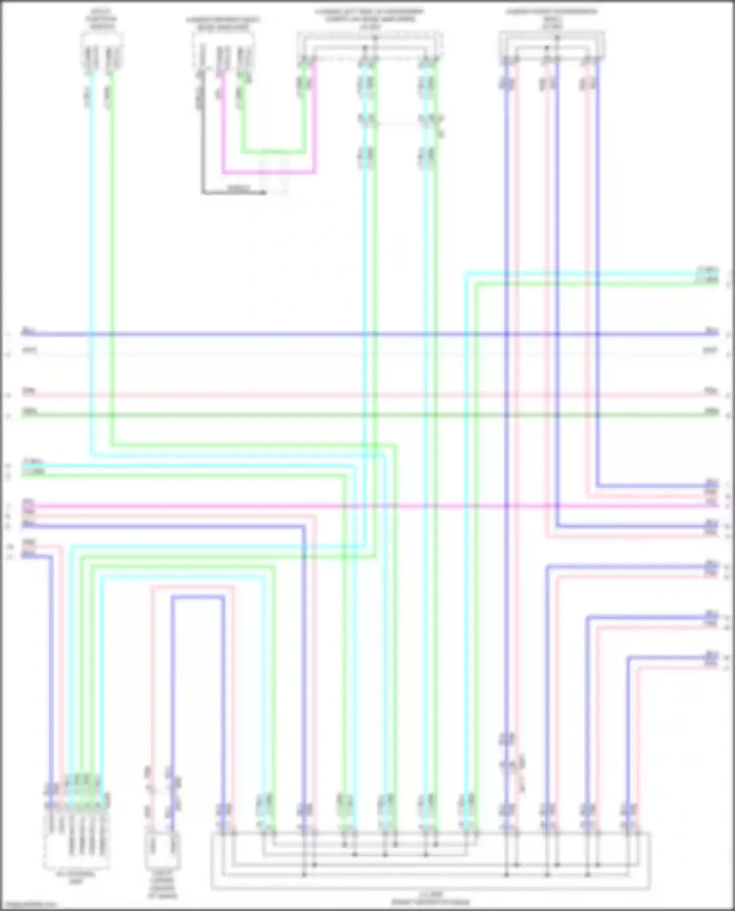 Wiring diagram multi- function switch for Nissan GT-R I facelift 3 (2016-2020) (1 of 6)