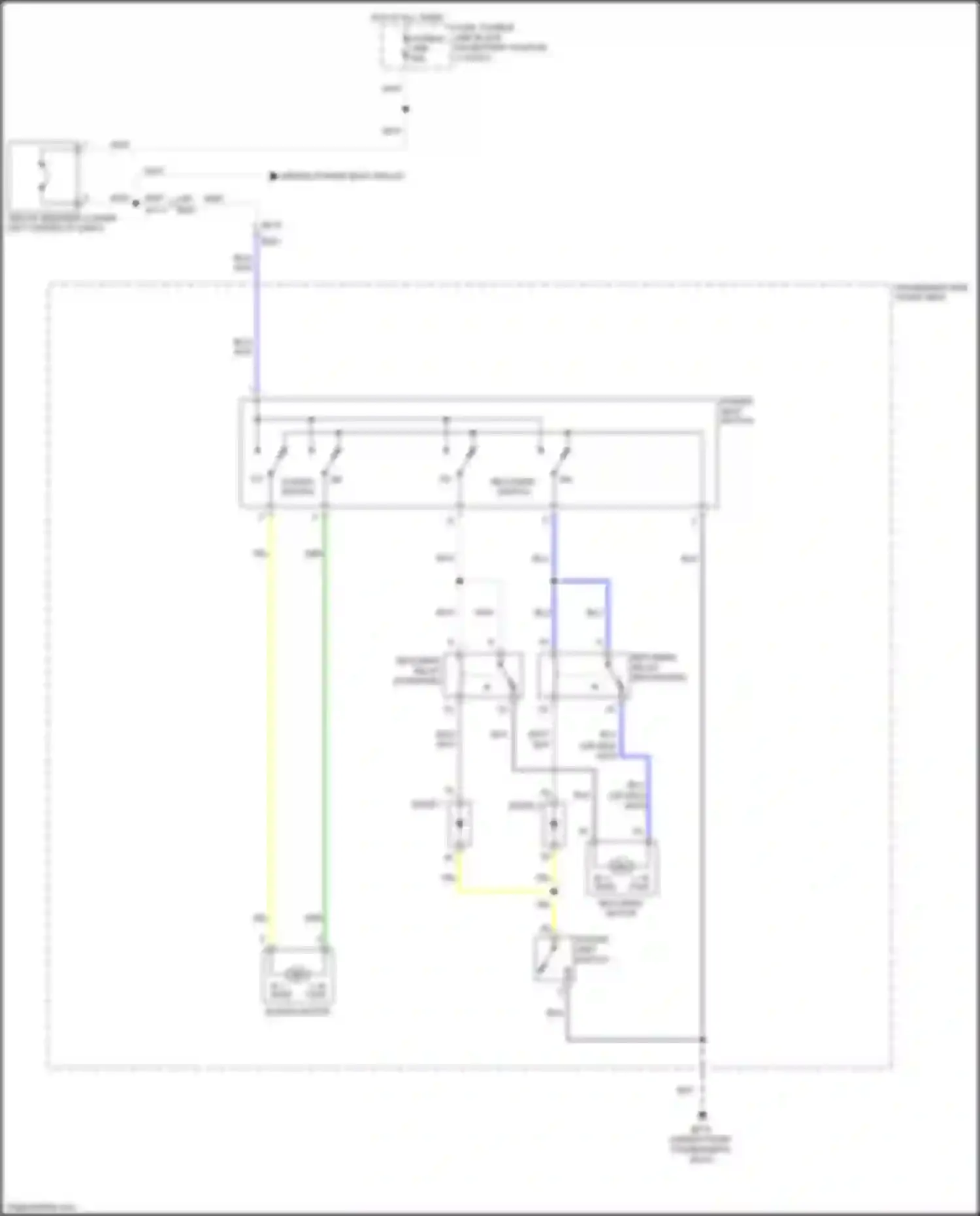 Wiring diagram reclining switch for Nissan GT-R I facelift 3 (2016-2020) (2 of 2)