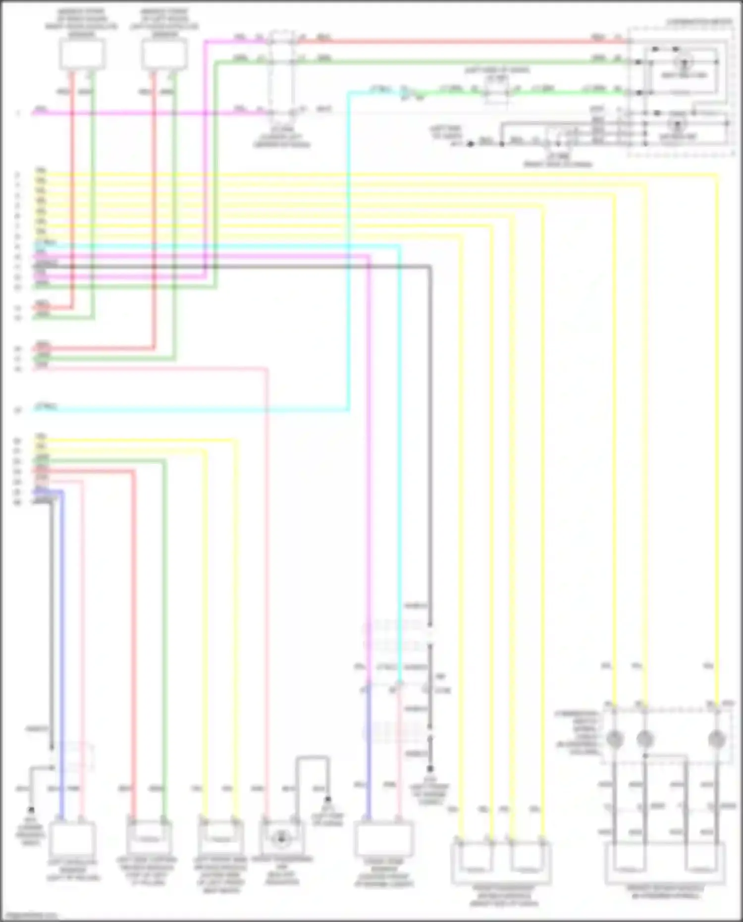 Wiring diagram right door satellite sensor for Nissan GT-R I facelift 3 (2016-2020) (1 of 1)