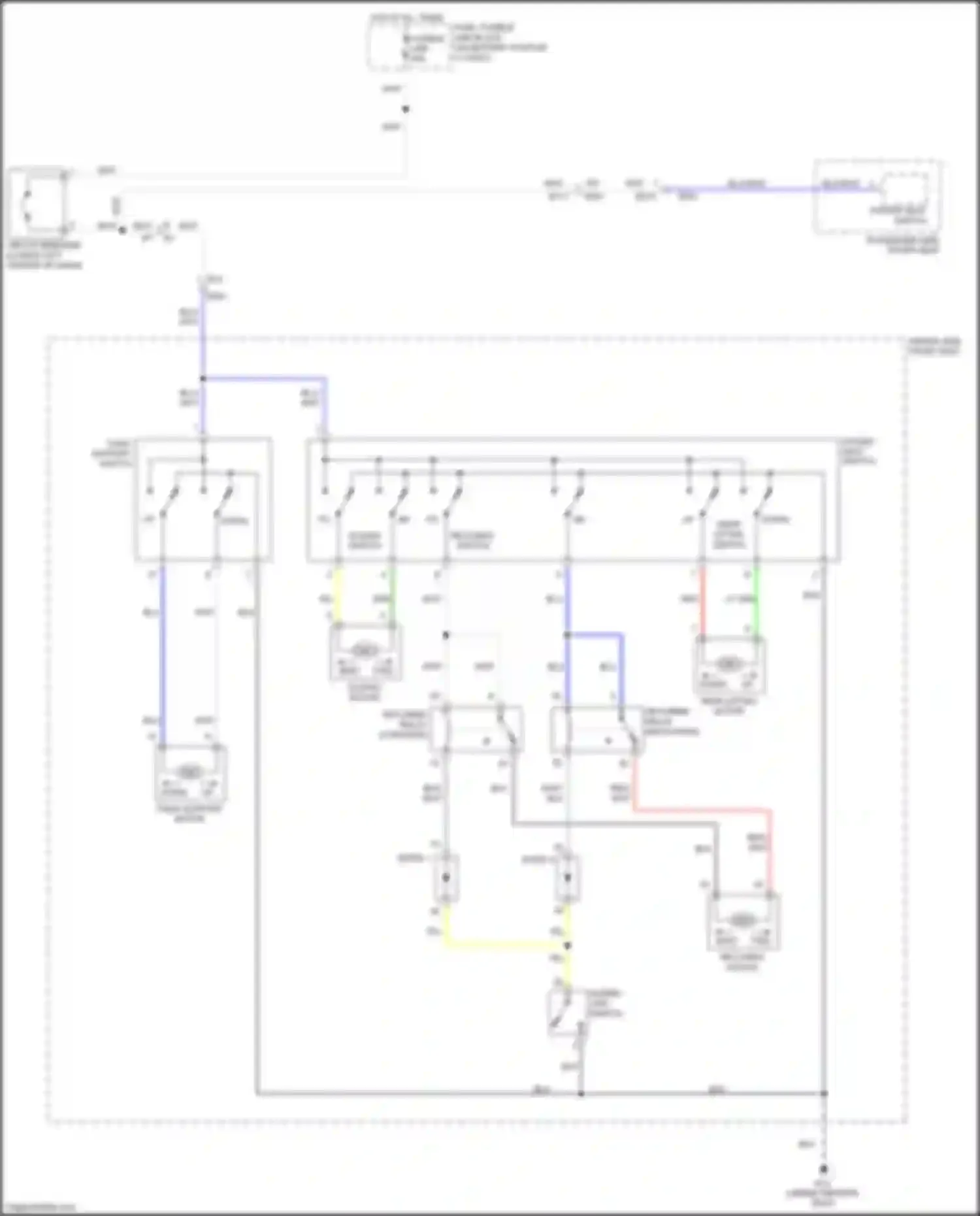 Wiring diagram sliding limit switch for Nissan GT-R I facelift 3 (2016-2020) (1 of 2)
