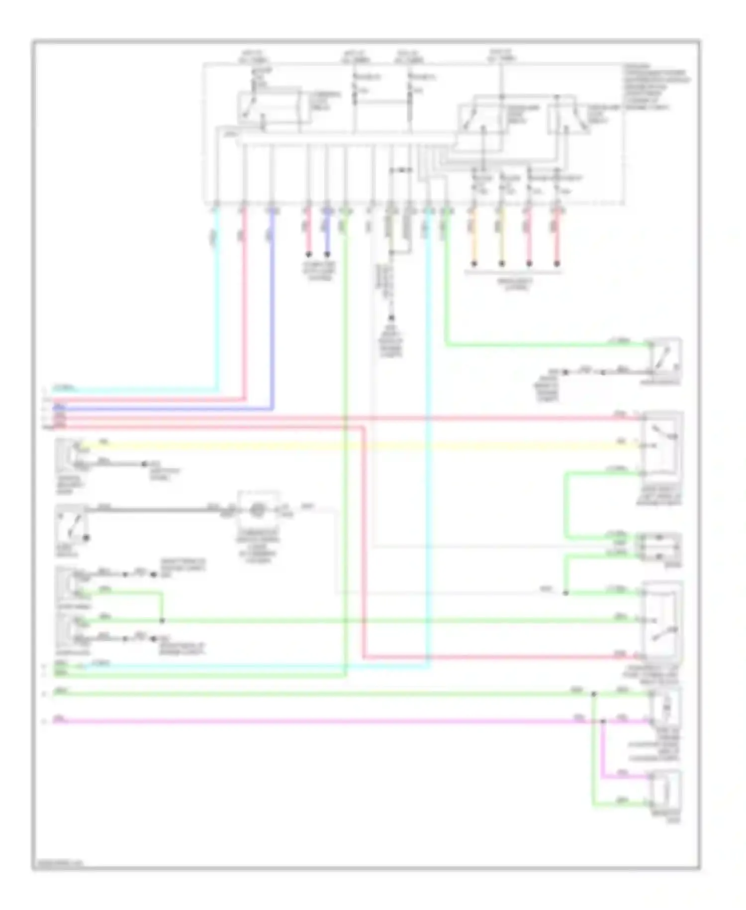 GT-R Nissan I (2007-2011): Power door locks circuit, with intelligent key unit (3 of 3)