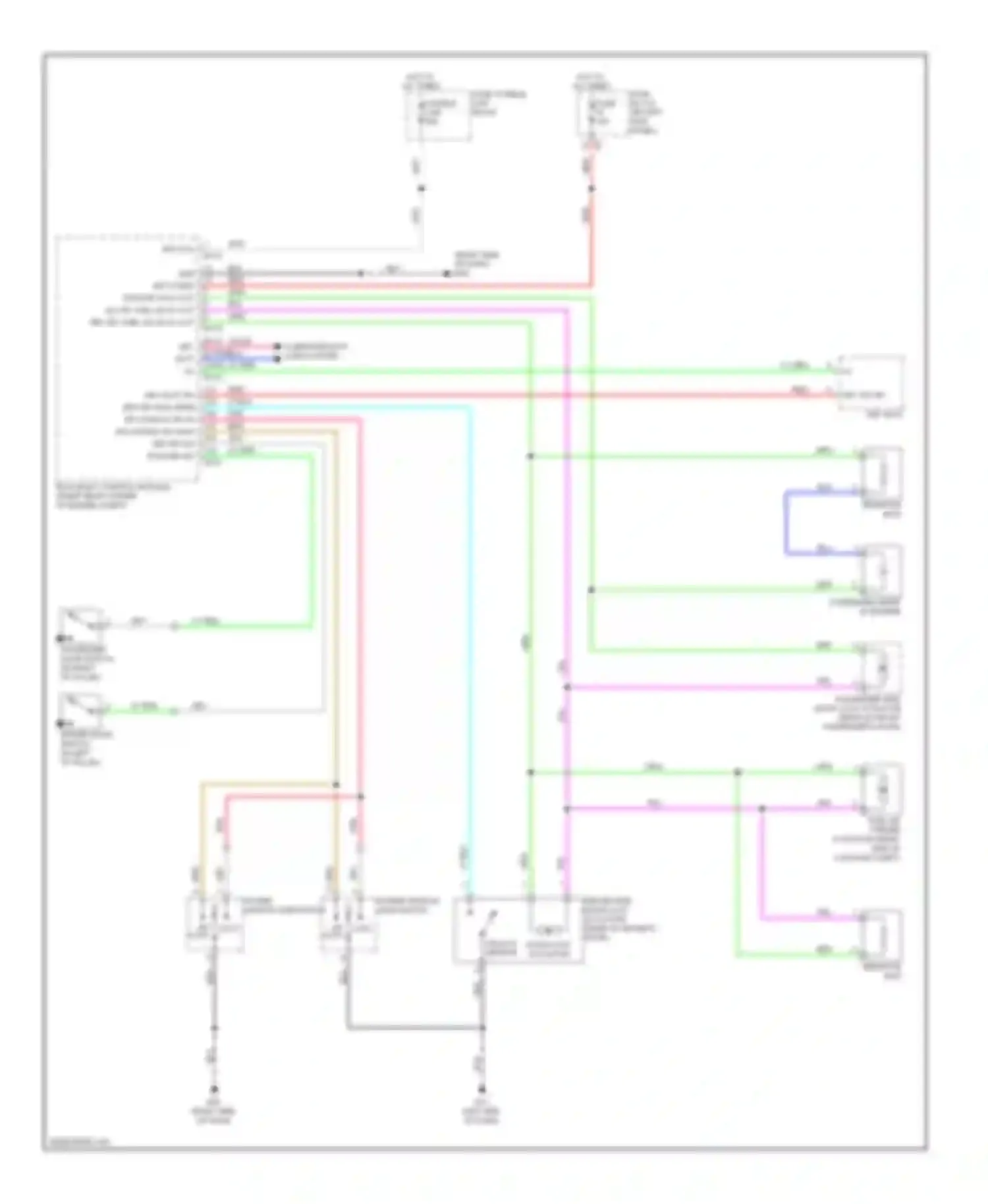 GT-R Nissan I (2007-2011): Power door locks circuit, without intelligent key unit