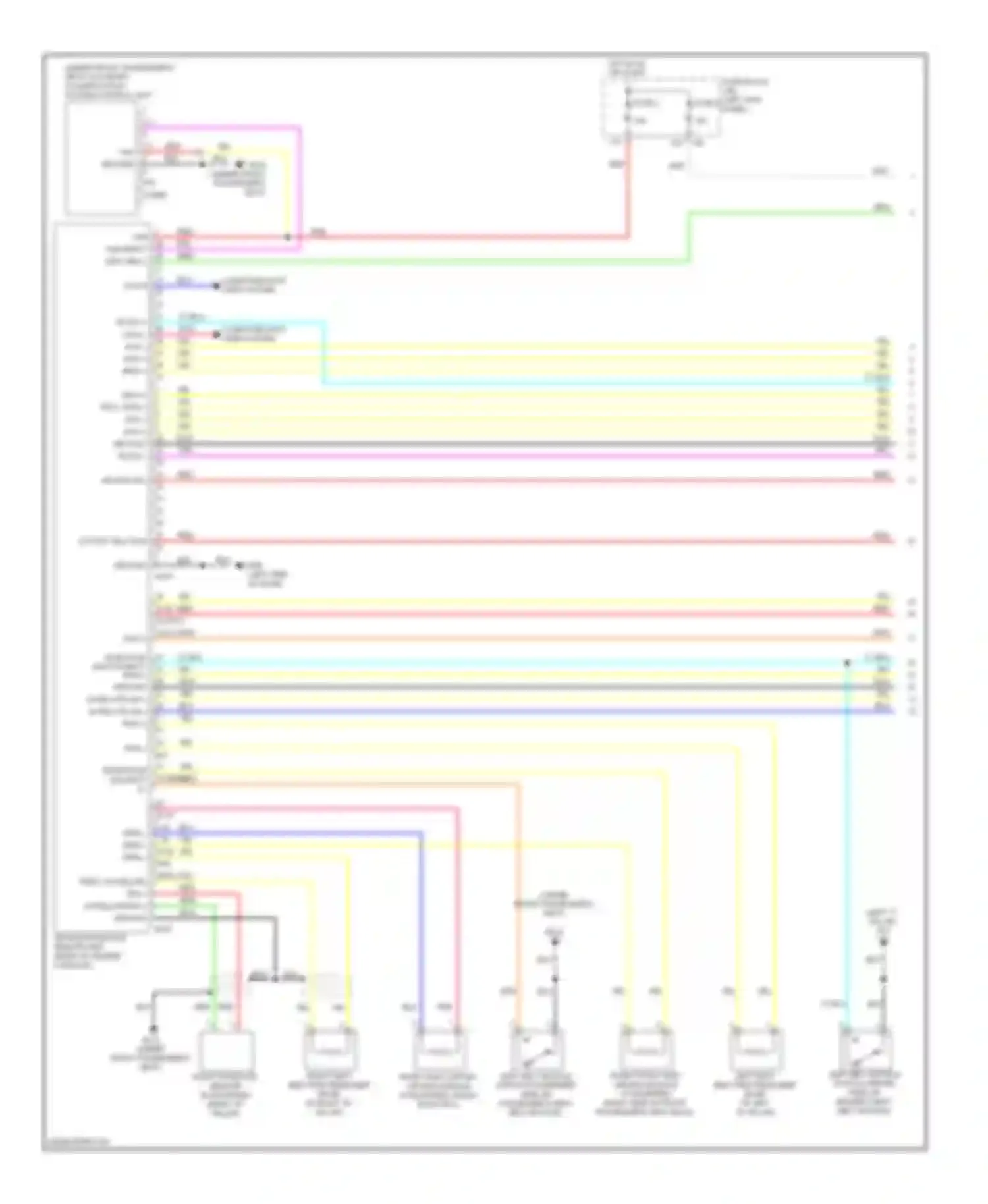 GT-R Nissan I (2007-2011): Supplemental restraints circuit (1 of 2)