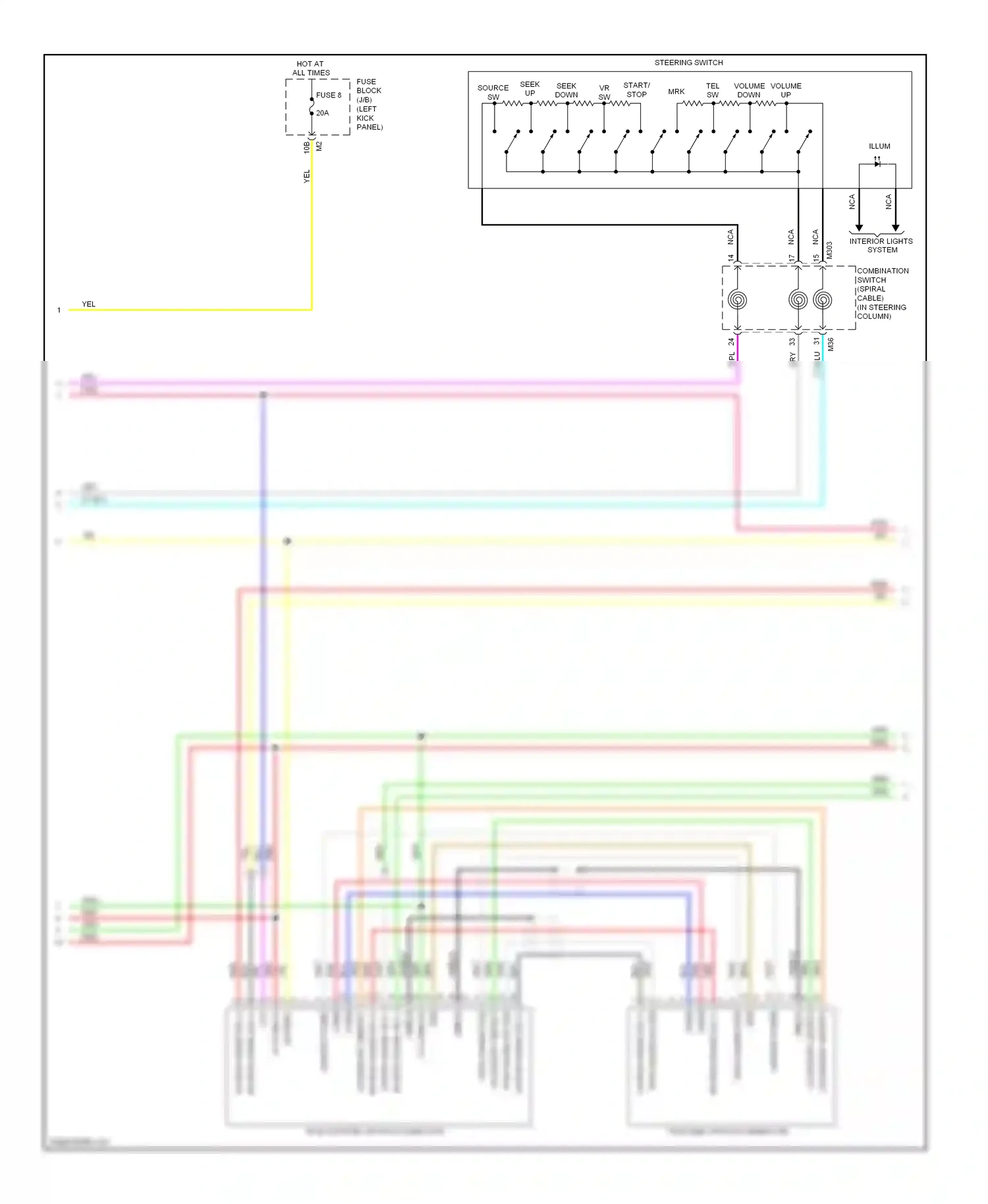 Wiring diagram accessory detect for Nissan GT-R I (2007-2011) (1 of 2)