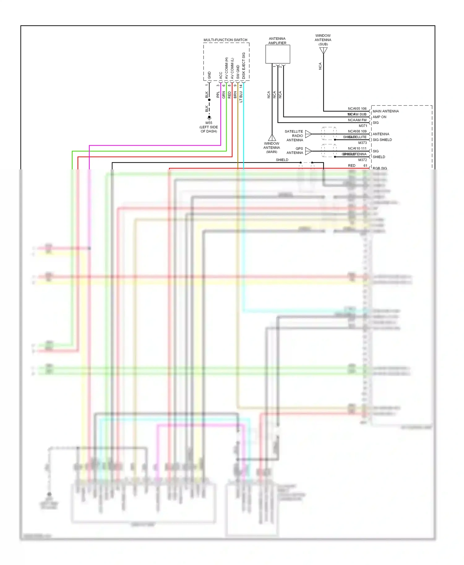 Wiring diagram disk eject sig for Nissan GT-R I (2007-2011) (1 of 4)