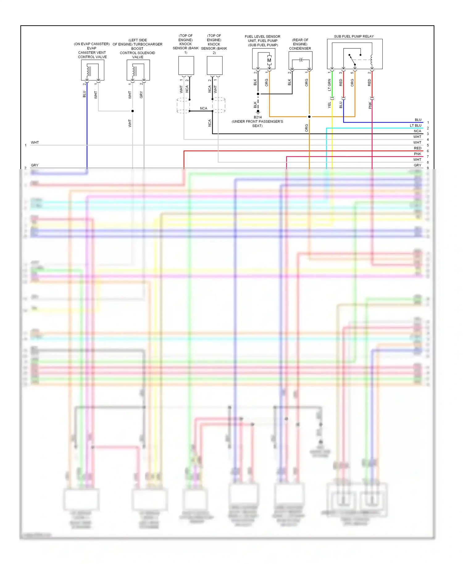 Wiring diagram evap control system pressure sensor for Nissan GT-R I (2007-2011) (1 of 1)