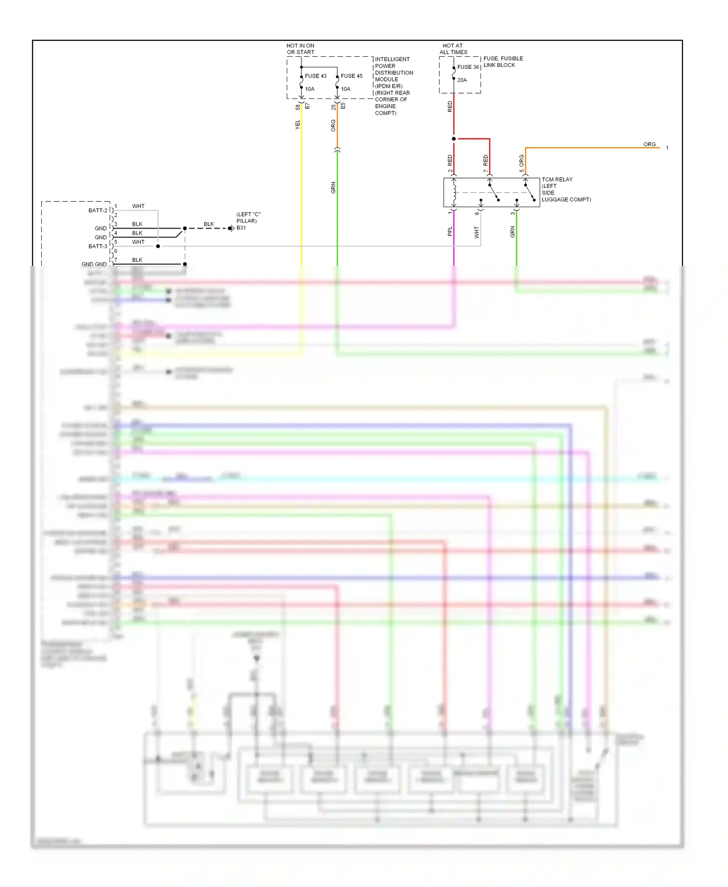 Wiring diagram exterior lights system computer data lines system for Nissan GT-R I (2007-2011) (1 of 1)