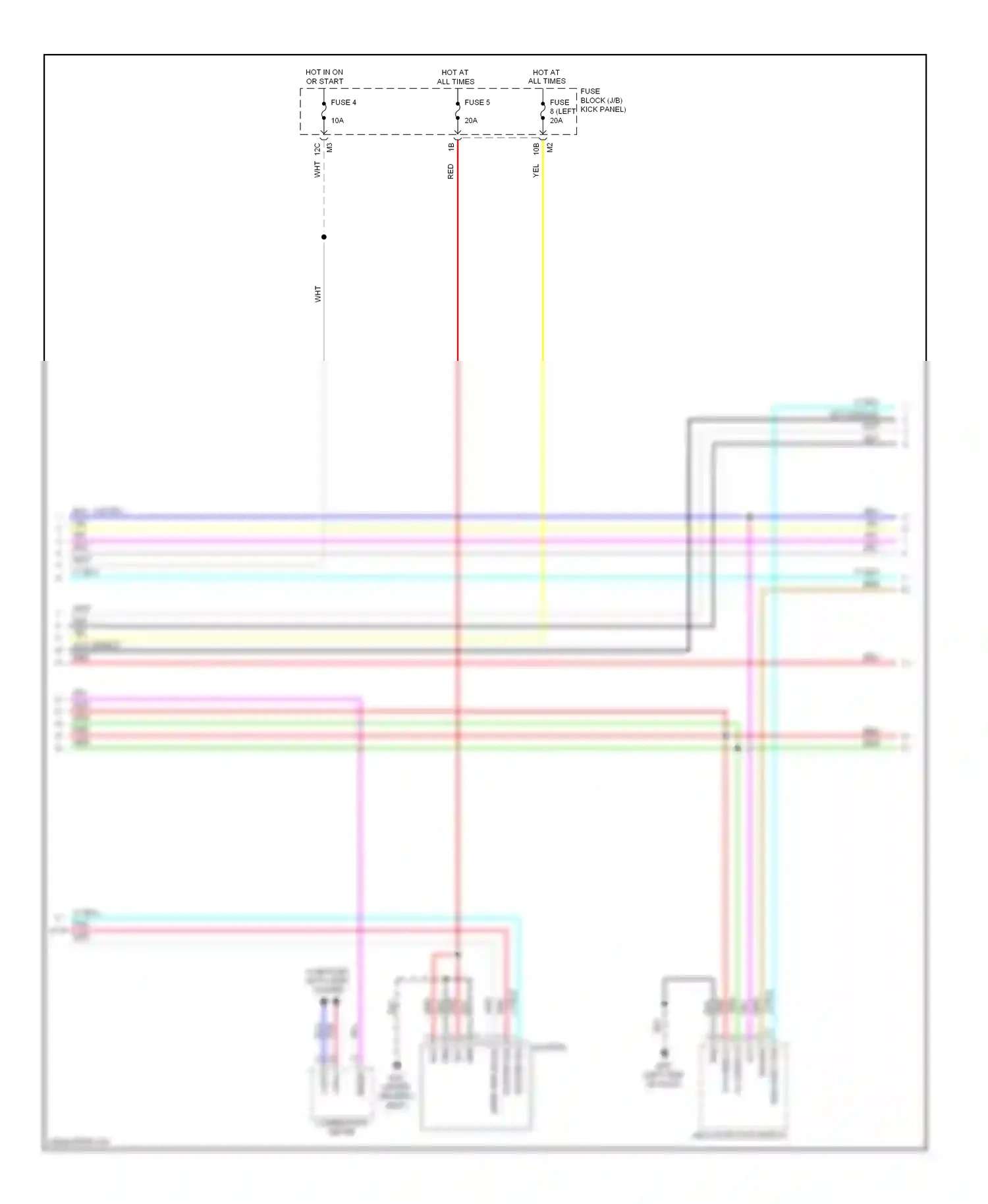 Wiring diagram multi- function switch for Nissan GT-R I (2007-2011) (3 of 5)