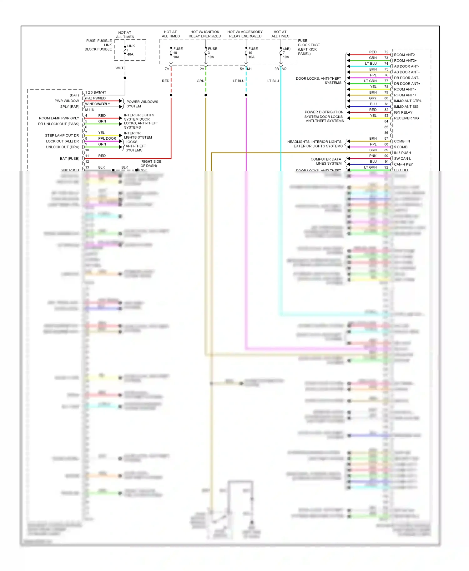 Wiring diagram push button ignition switch for Nissan GT-R I (2007-2011) (2 of 9)