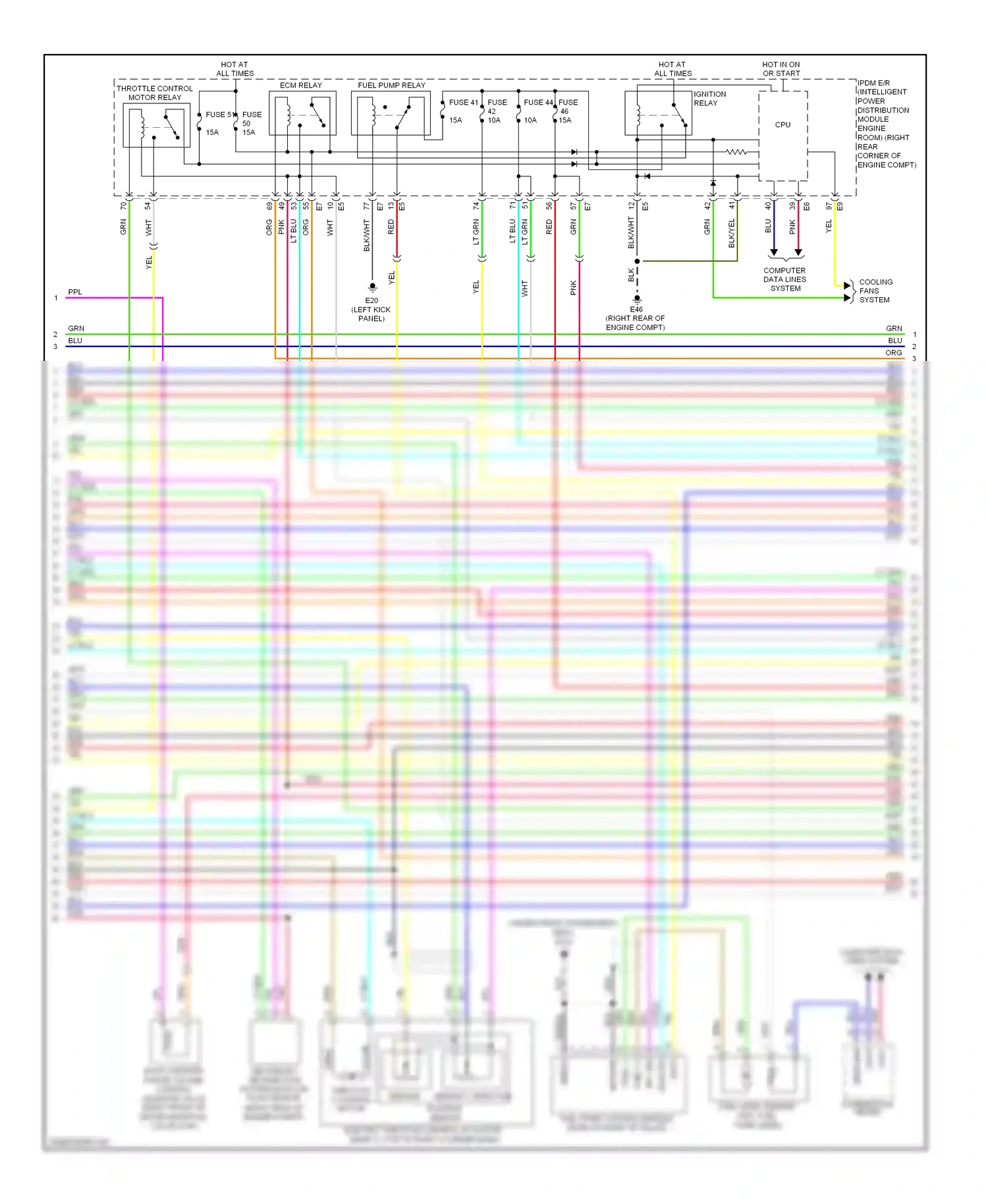 Wiring diagram sensor 1 throttle position sensor for Nissan GT-R I (2007-2011) (1 of 1)