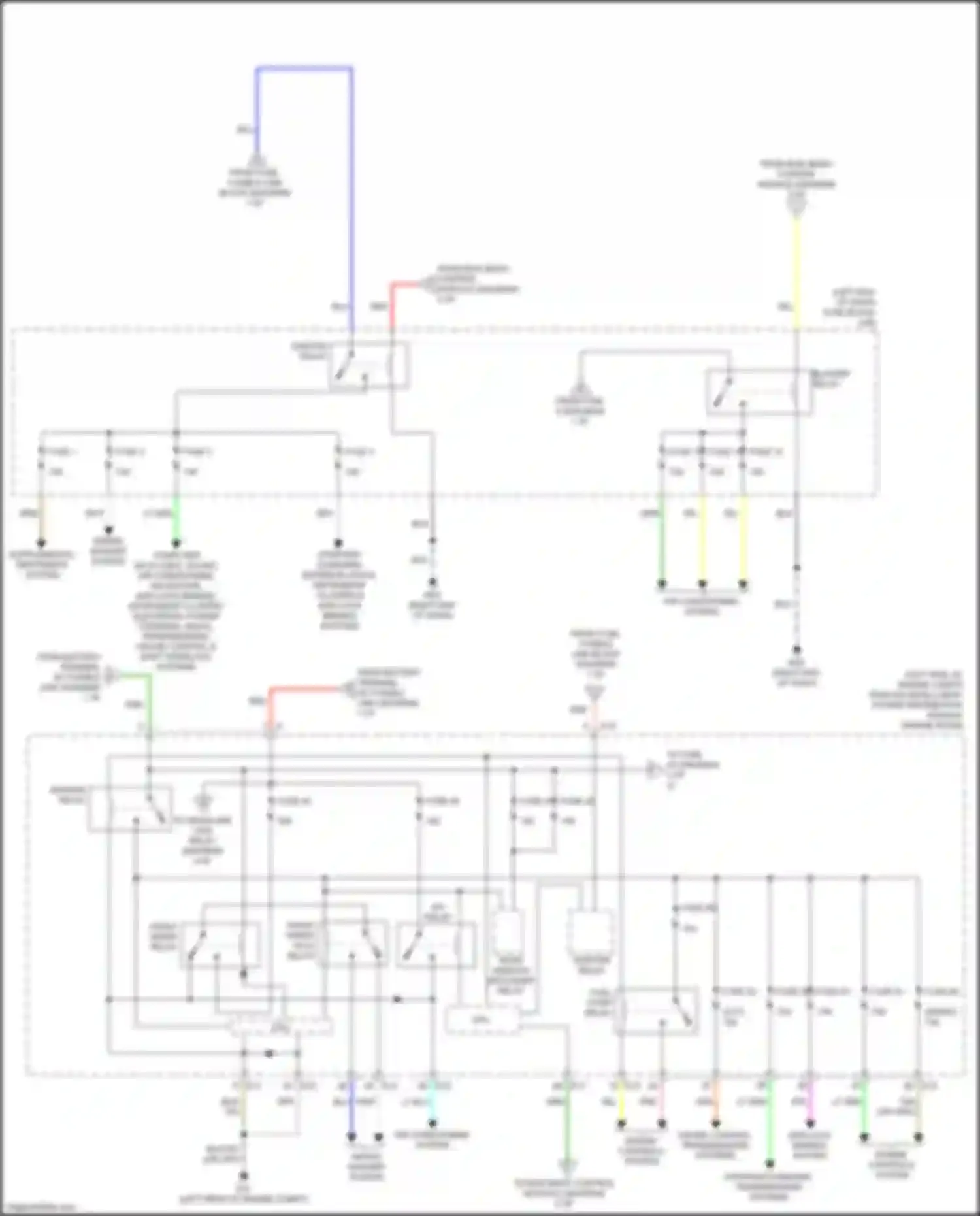 Juke Nissan I facelift (2014-2019): Power distribution circuit (2 of 3)