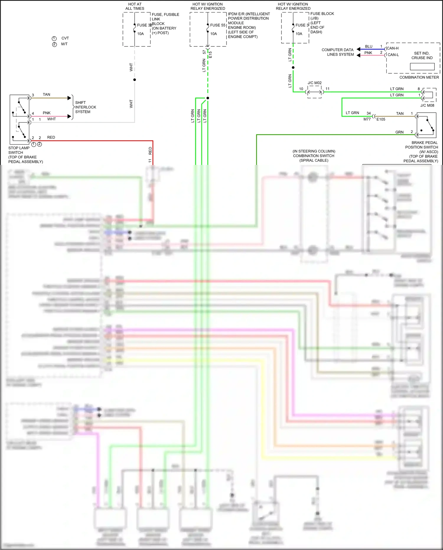 Wiring diagram combination meter for Nissan Juke I facelift (2014-2019) (18 of 29)