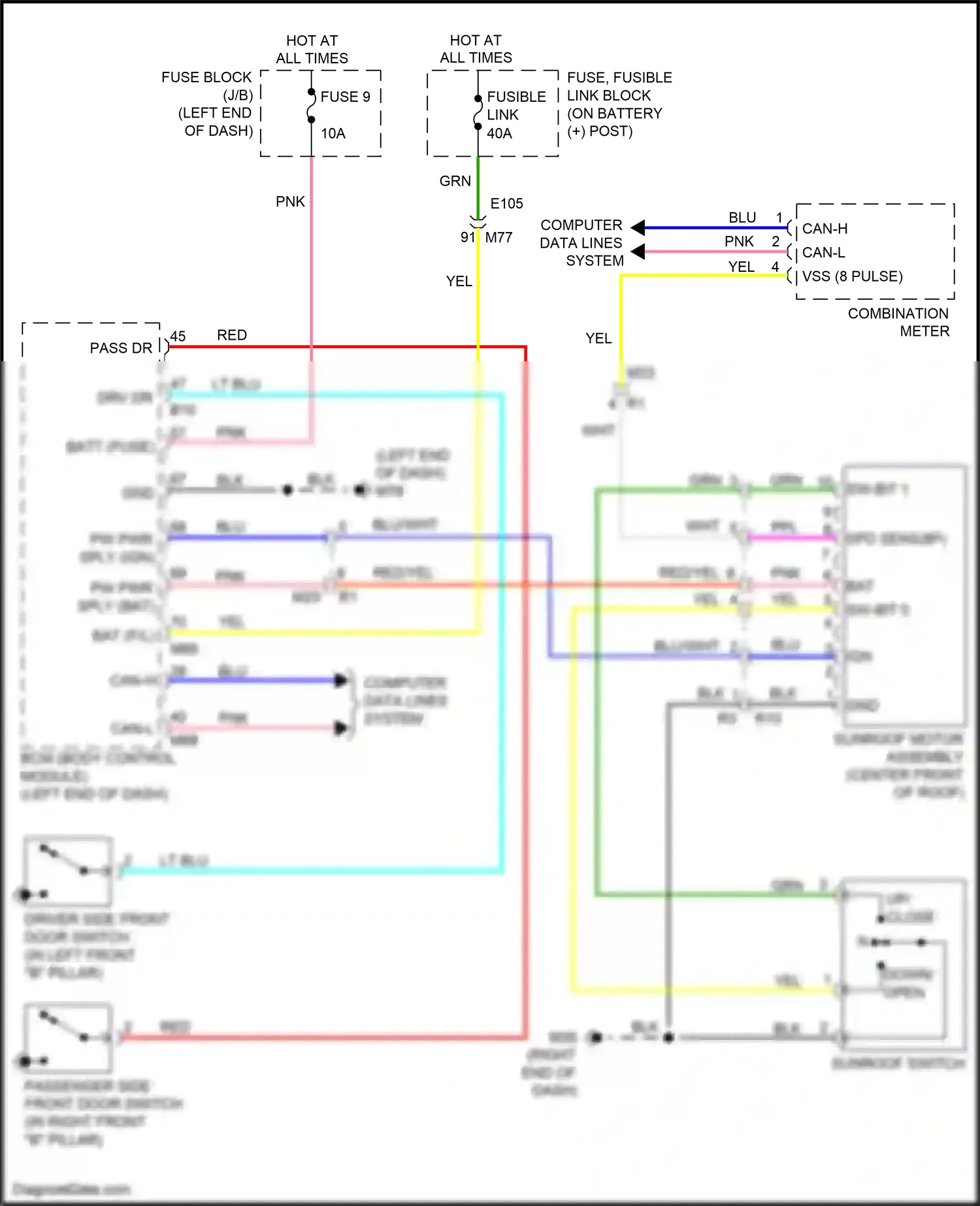 Wiring diagram combination meter for Nissan Juke I facelift (2014-2019) (24 of 29)