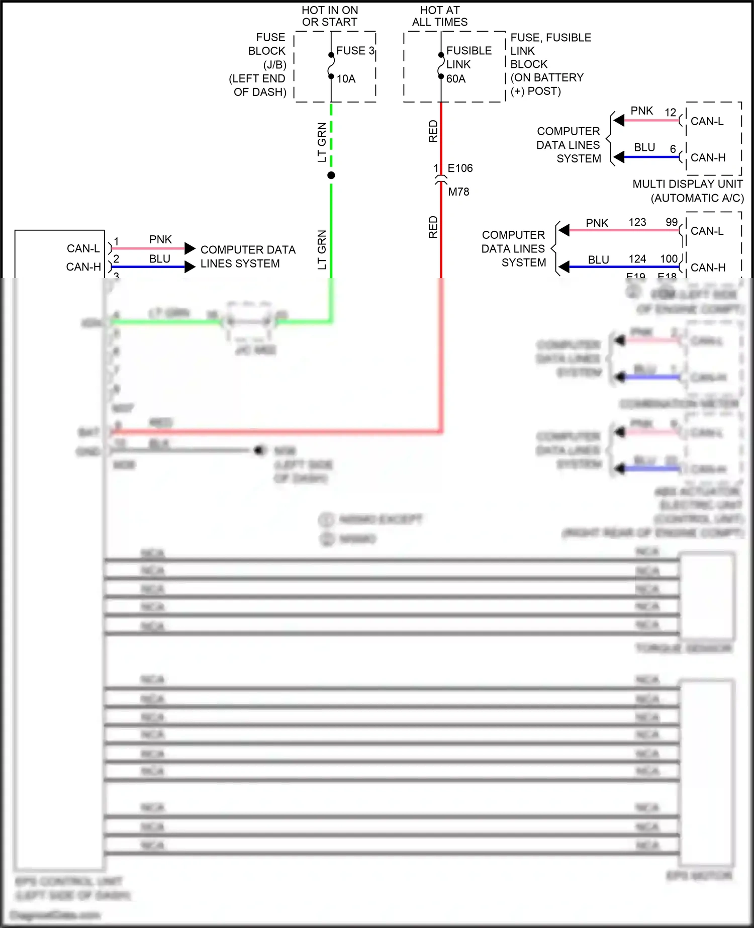 Wiring diagram combination meter for Nissan Juke I facelift (2014-2019) (20 of 29)