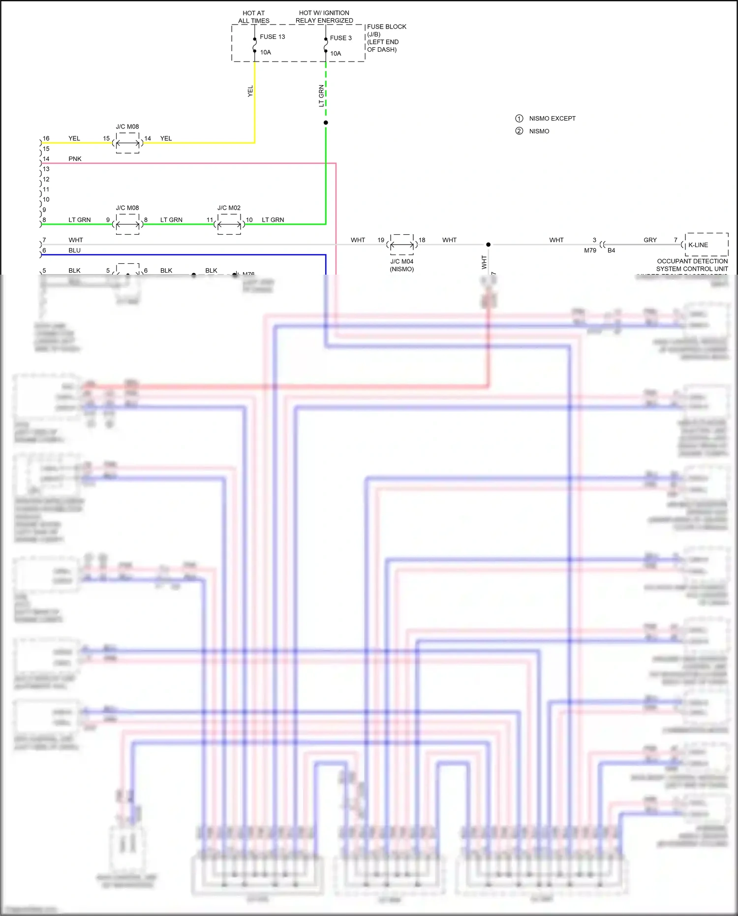 Wiring diagram combination meter for Nissan Juke I facelift (2014-2019) (22 of 29)