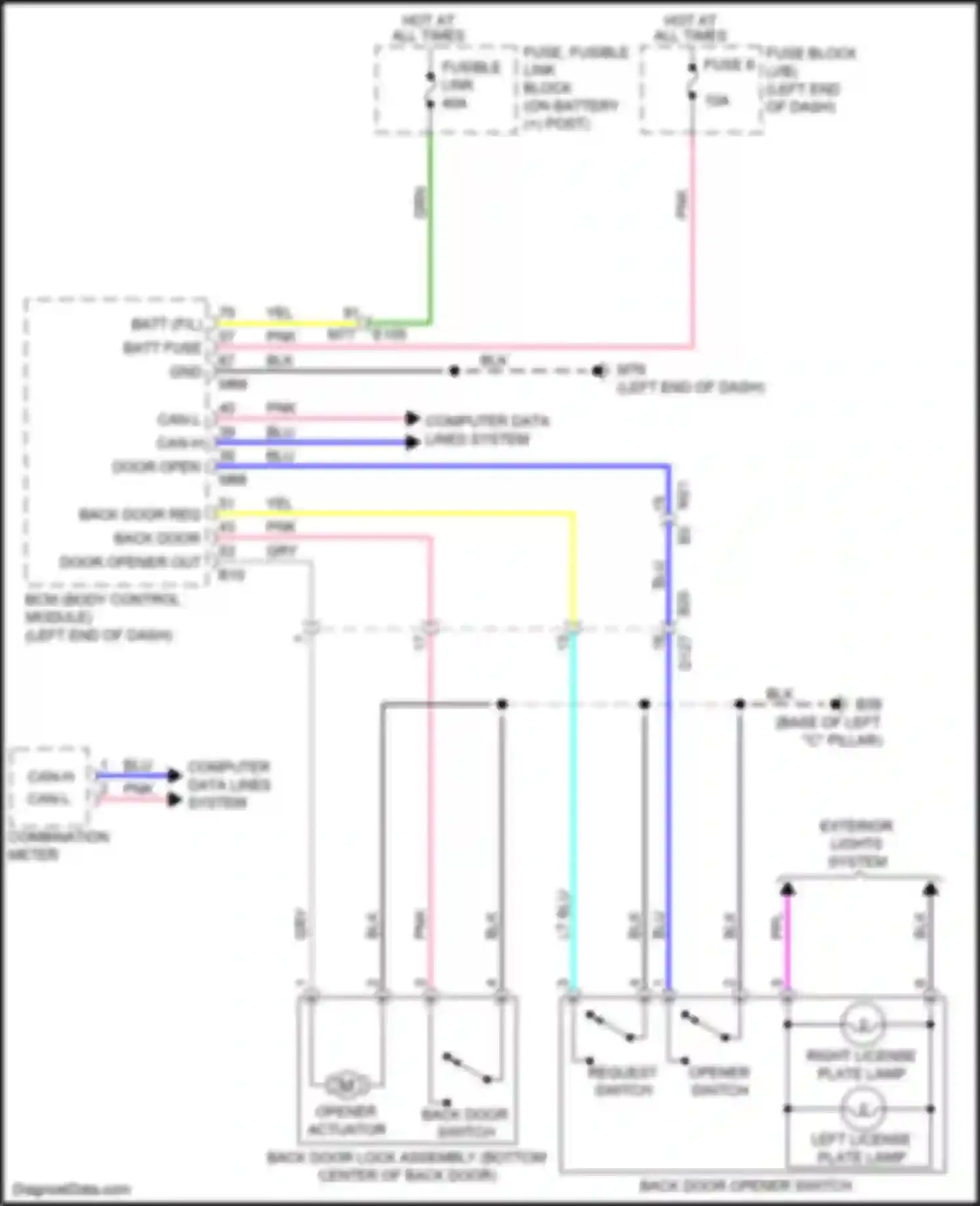 Wiring diagram computer data lines system for Nissan Juke I facelift (2014-2019) (34 of 47)