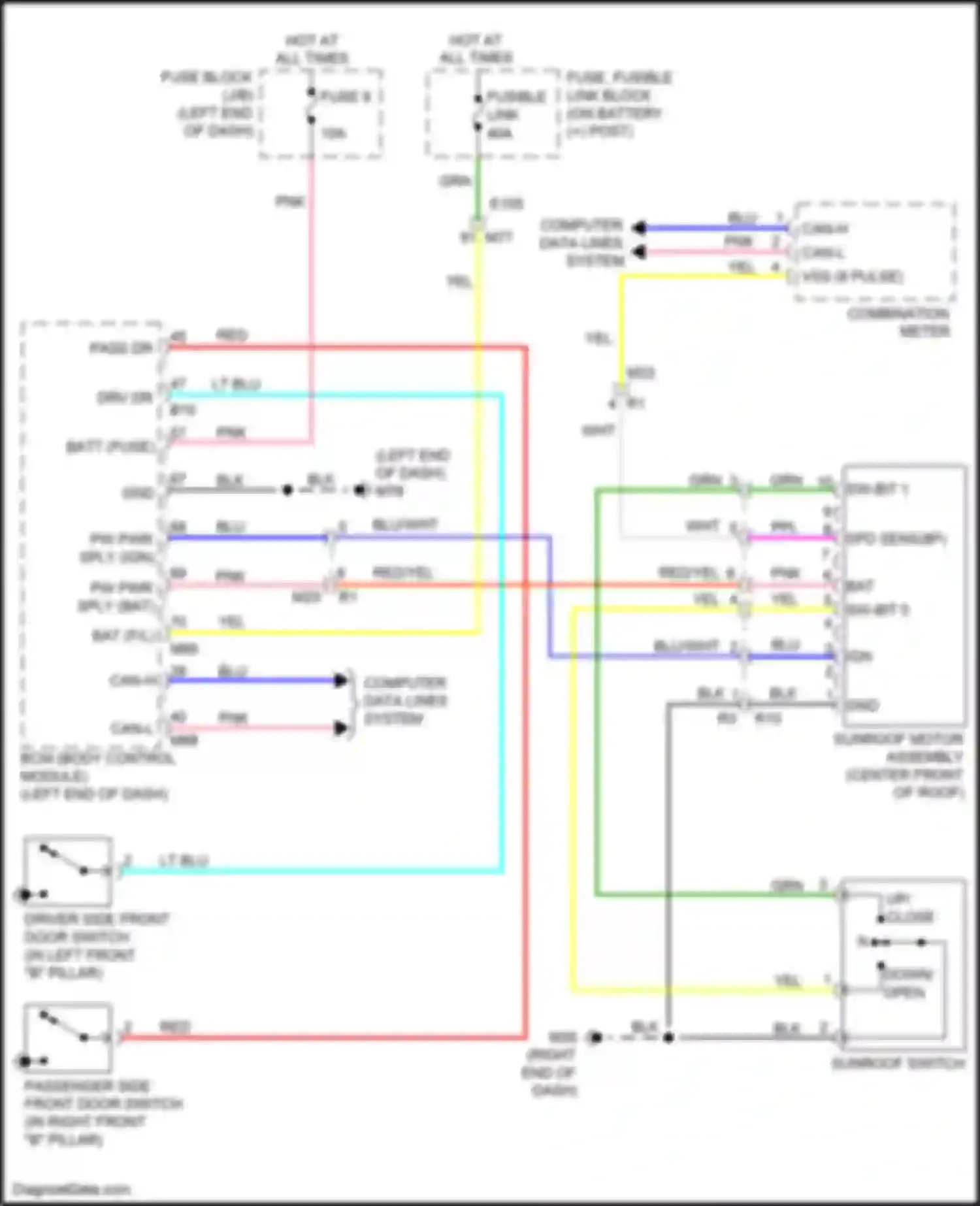 Wiring diagram computer data lines system for Nissan Juke I facelift (2014-2019) (38 of 47)