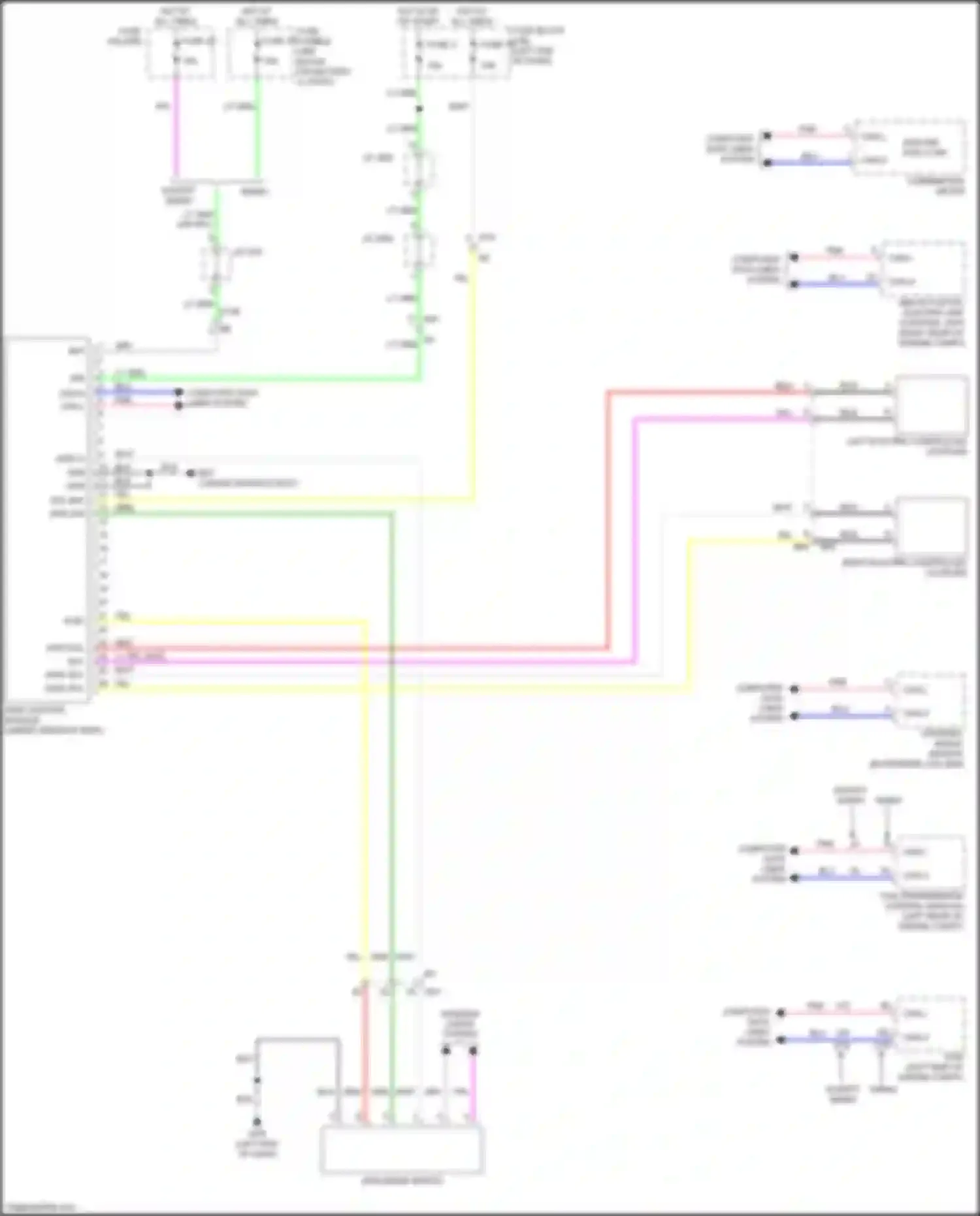 Wiring diagram computer data lines system for Nissan Juke I facelift (2014-2019) (25 of 47)