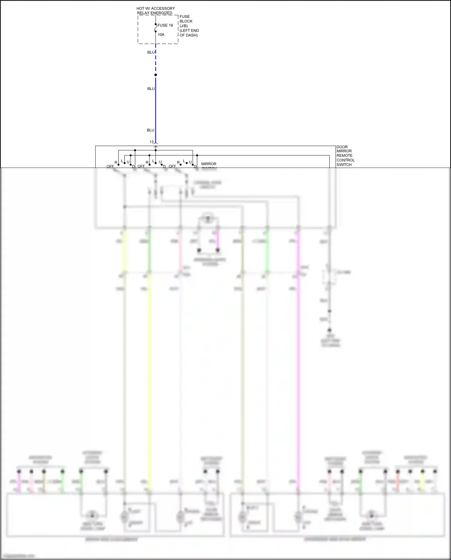 Wiring diagram defogger system for Nissan Juke I facelift (2014-2019) (3 of 3)