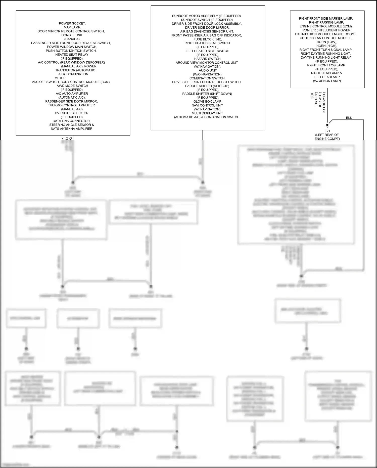 Wiring diagram fuel level sensor unit for Nissan Juke I facelift (2014-2019) (1 of 1)