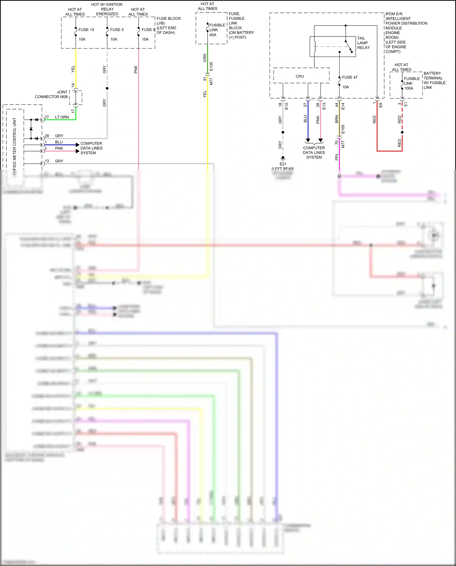 Wiring diagram input 3 for Nissan Juke I facelift (2014-2019) (4 of 5)