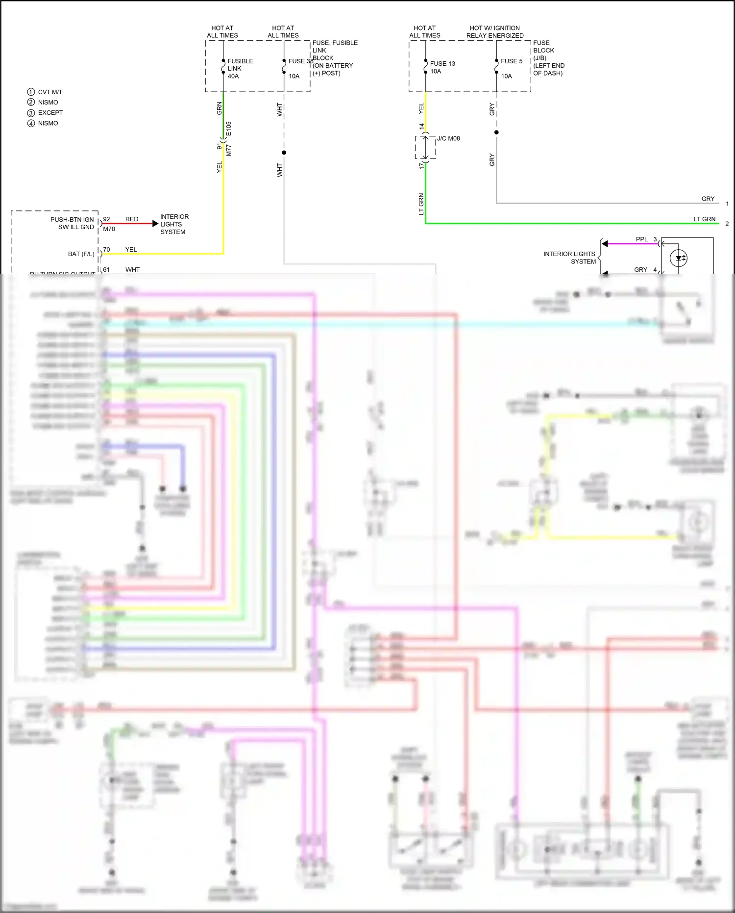 Wiring diagram input 4 for Nissan Juke I facelift (2014-2019) (2 of 6)