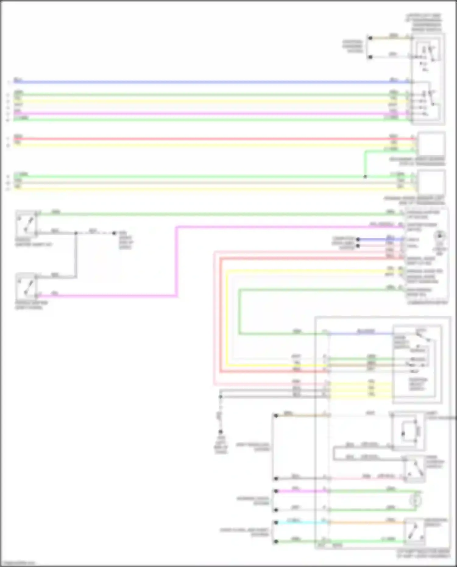 Wiring diagram manual mode shift up sig for Nissan Juke I facelift (2014-2019) (2 of 2)
