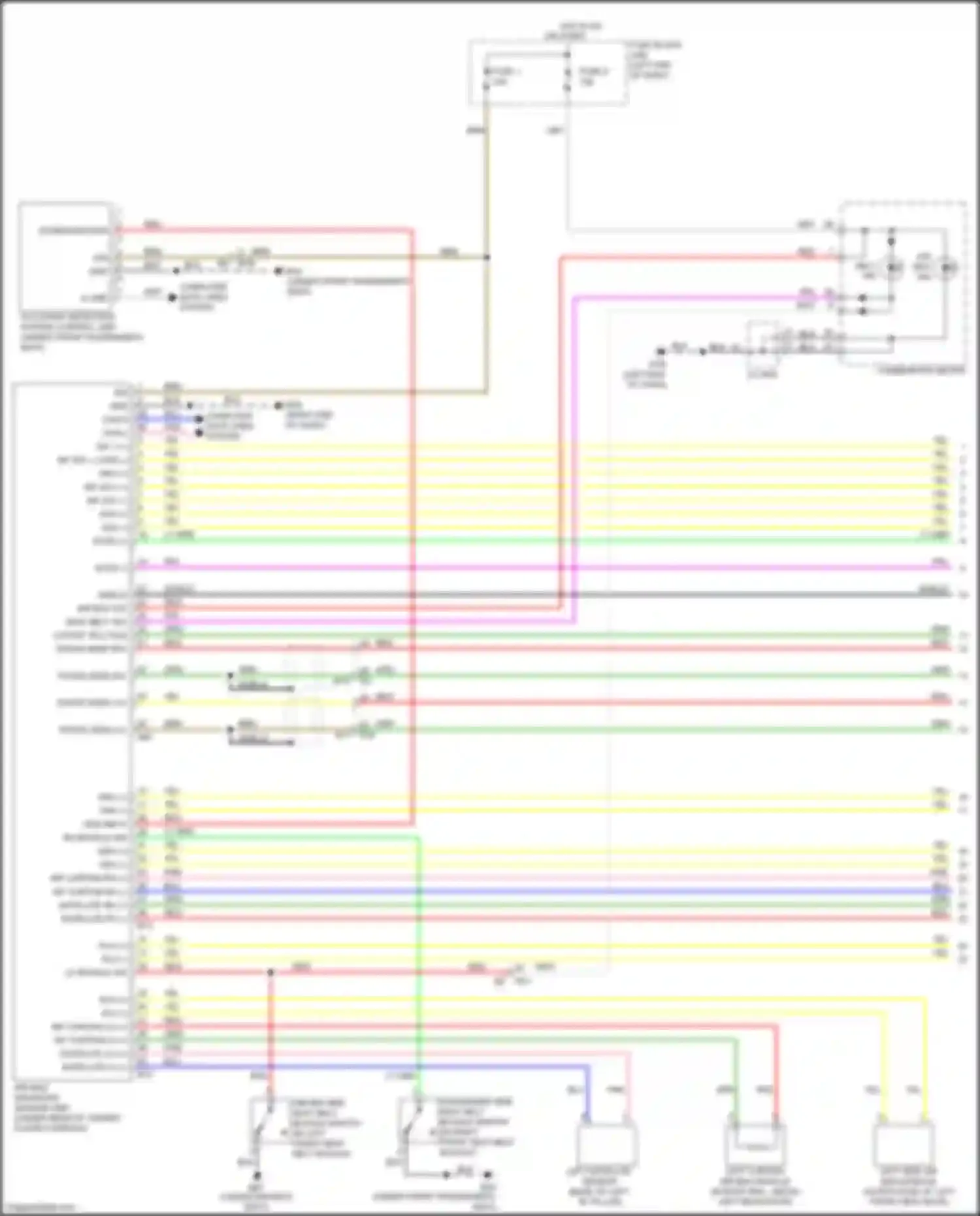 Wiring diagram occupant detection system control unit for Nissan Juke I facelift (2014-2019) (2 of 2)