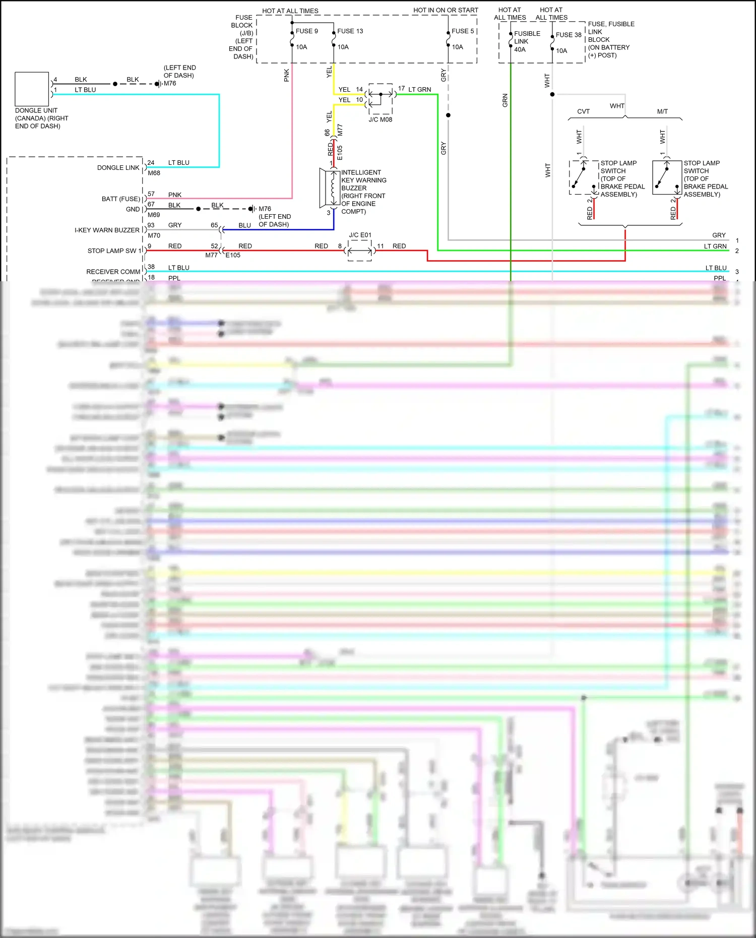 Wiring diagram receiver comm for Nissan Juke I facelift (2014-2019) (3 of 4)