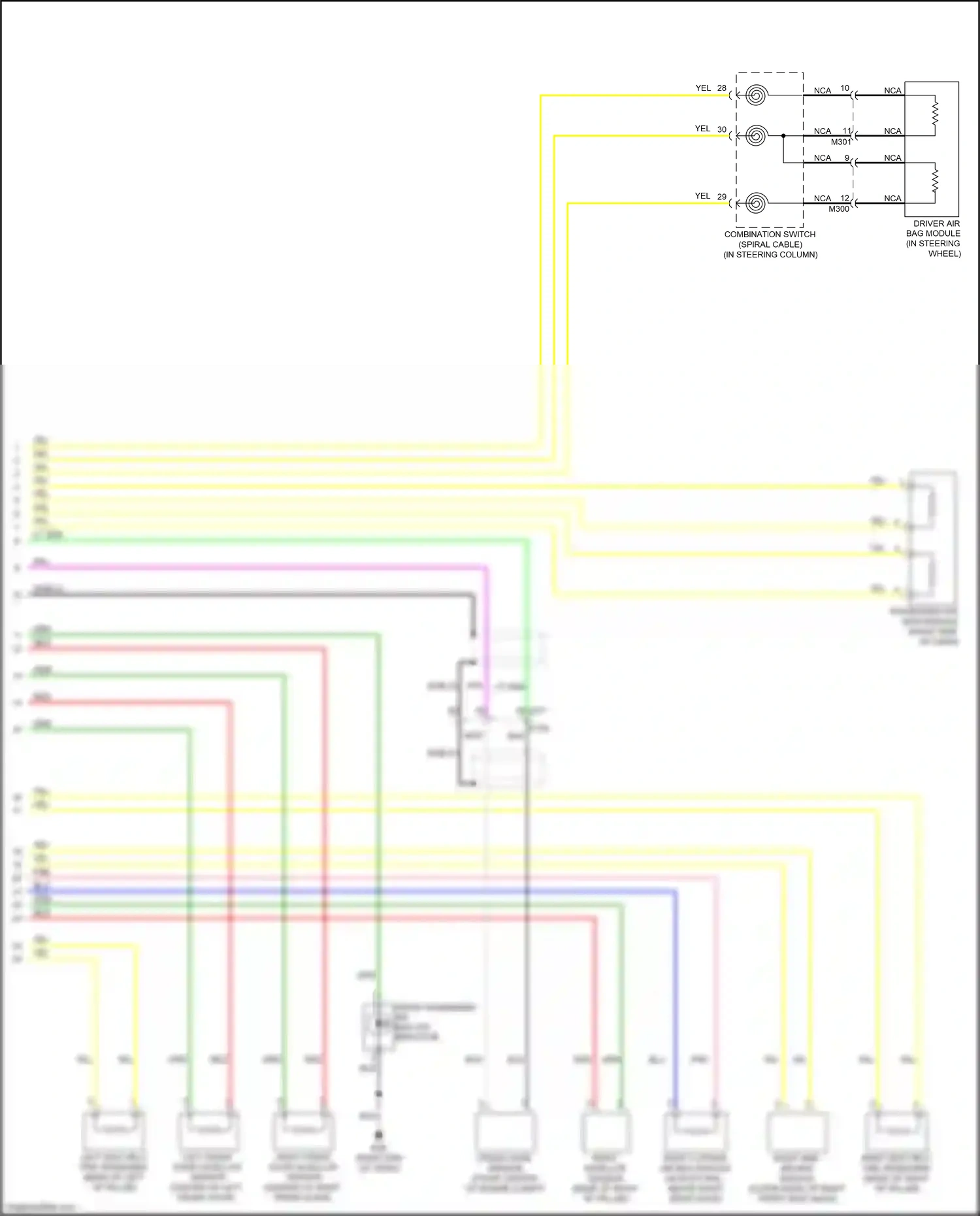 Wiring diagram right satellite sensor for Nissan Juke I facelift (2014-2019) (1 of 1)