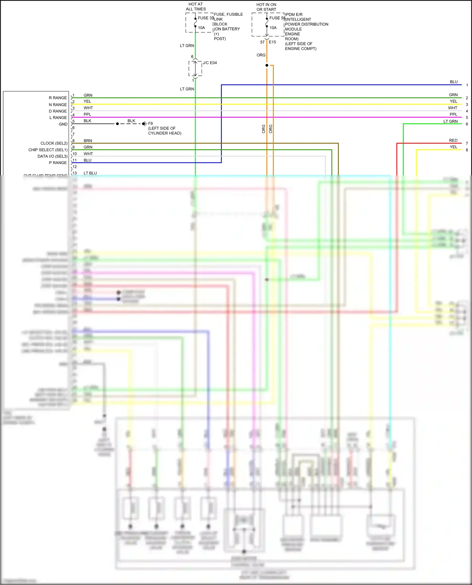 Wiring diagram sens power source for Nissan Juke I facelift (2014-2019) (1 of 1)