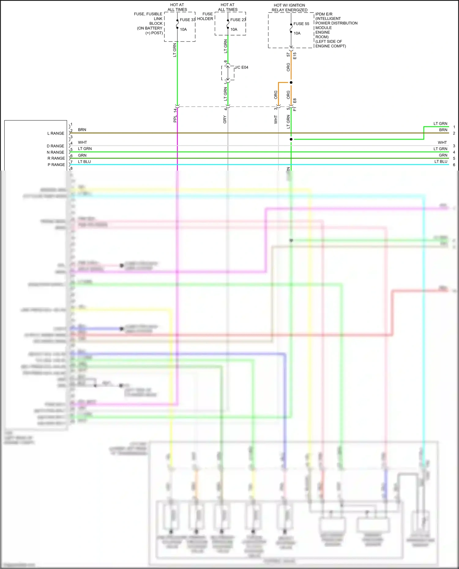 Wiring diagram sensor gnd for Nissan Juke I facelift (2014-2019) (1 of 2)
