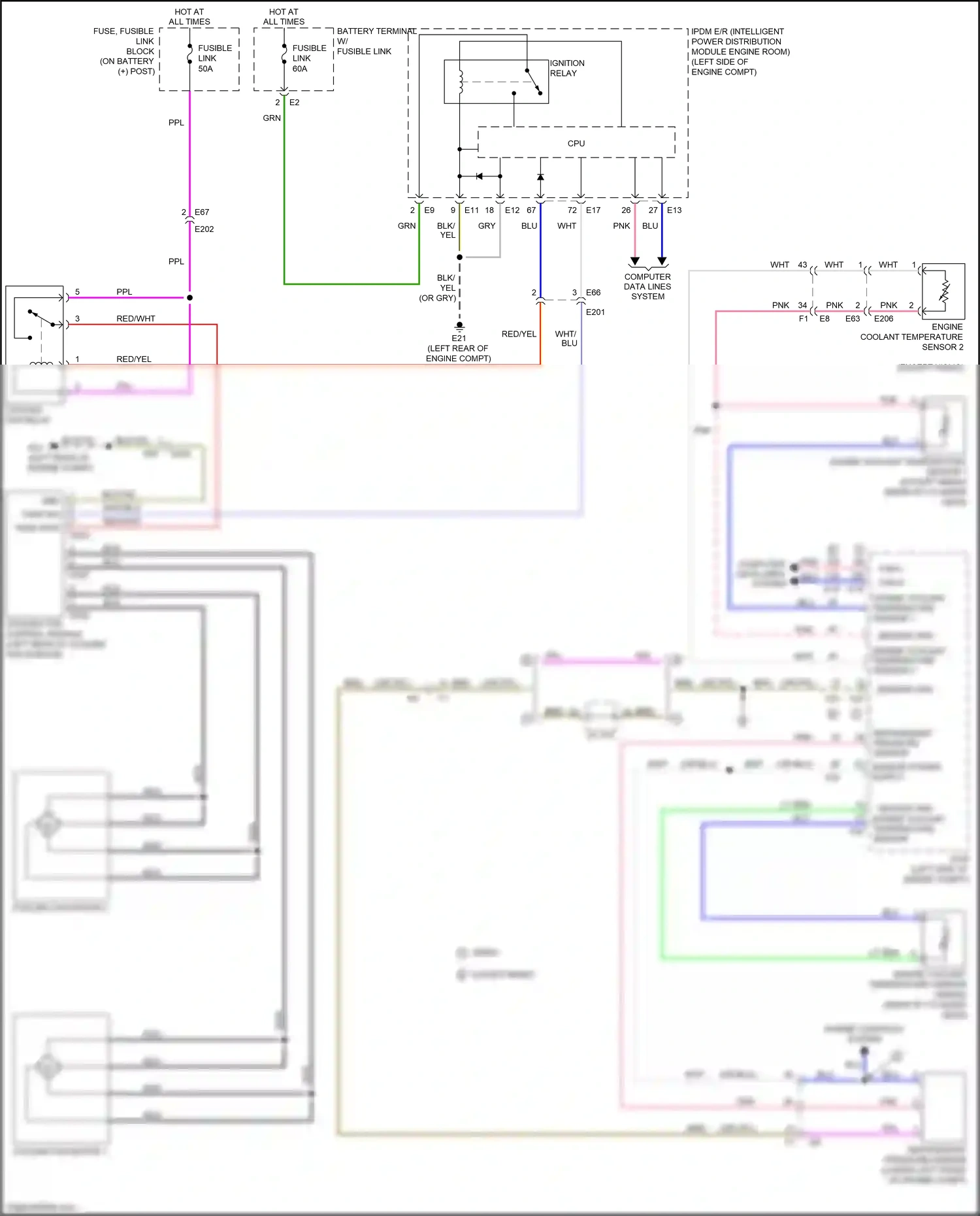 Wiring diagram sensor gnd for Nissan Juke I facelift (2014-2019) (2 of 2)