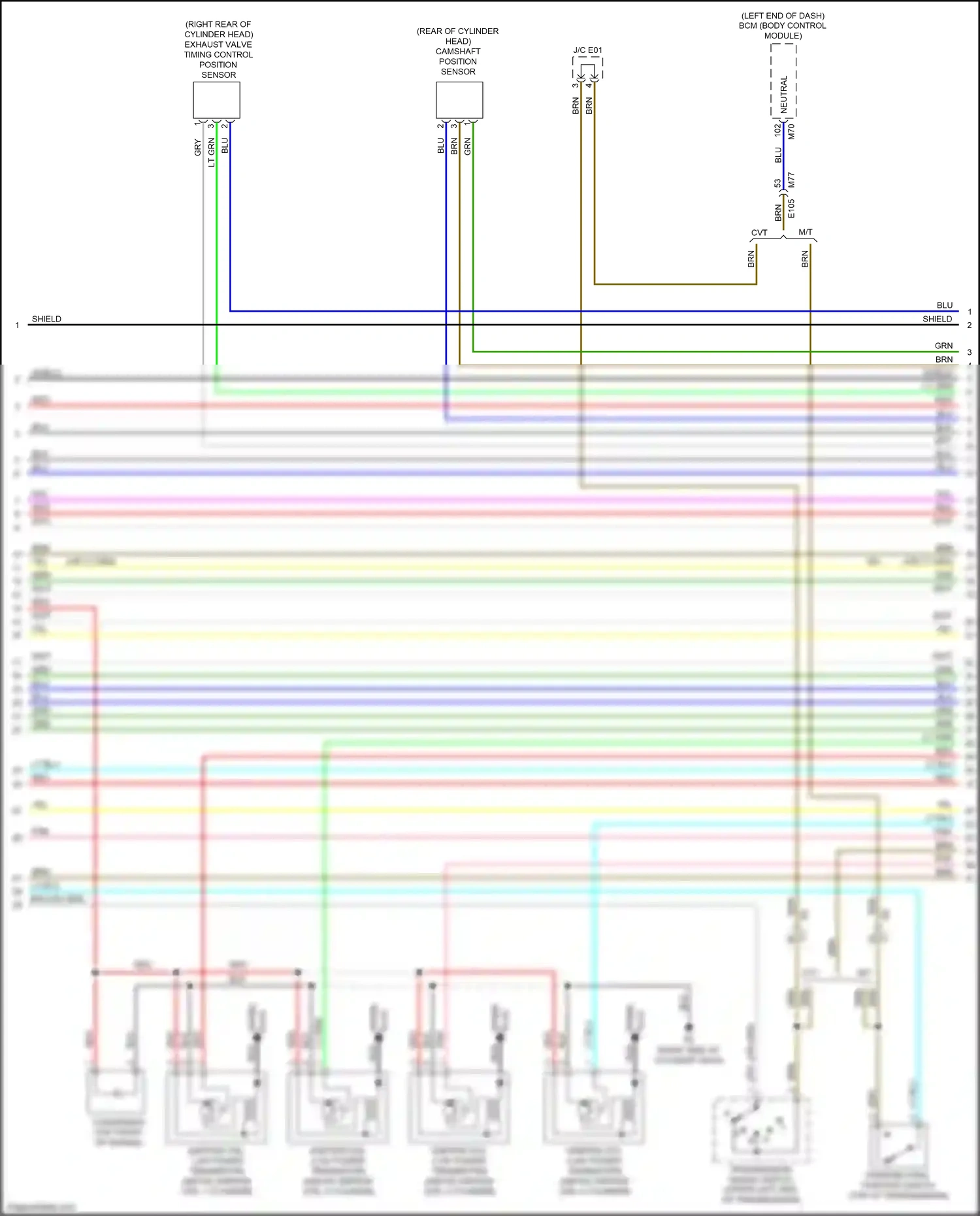 Wiring diagram transmission range switch for Nissan Juke I facelift (2014-2019) (5 of 5)
