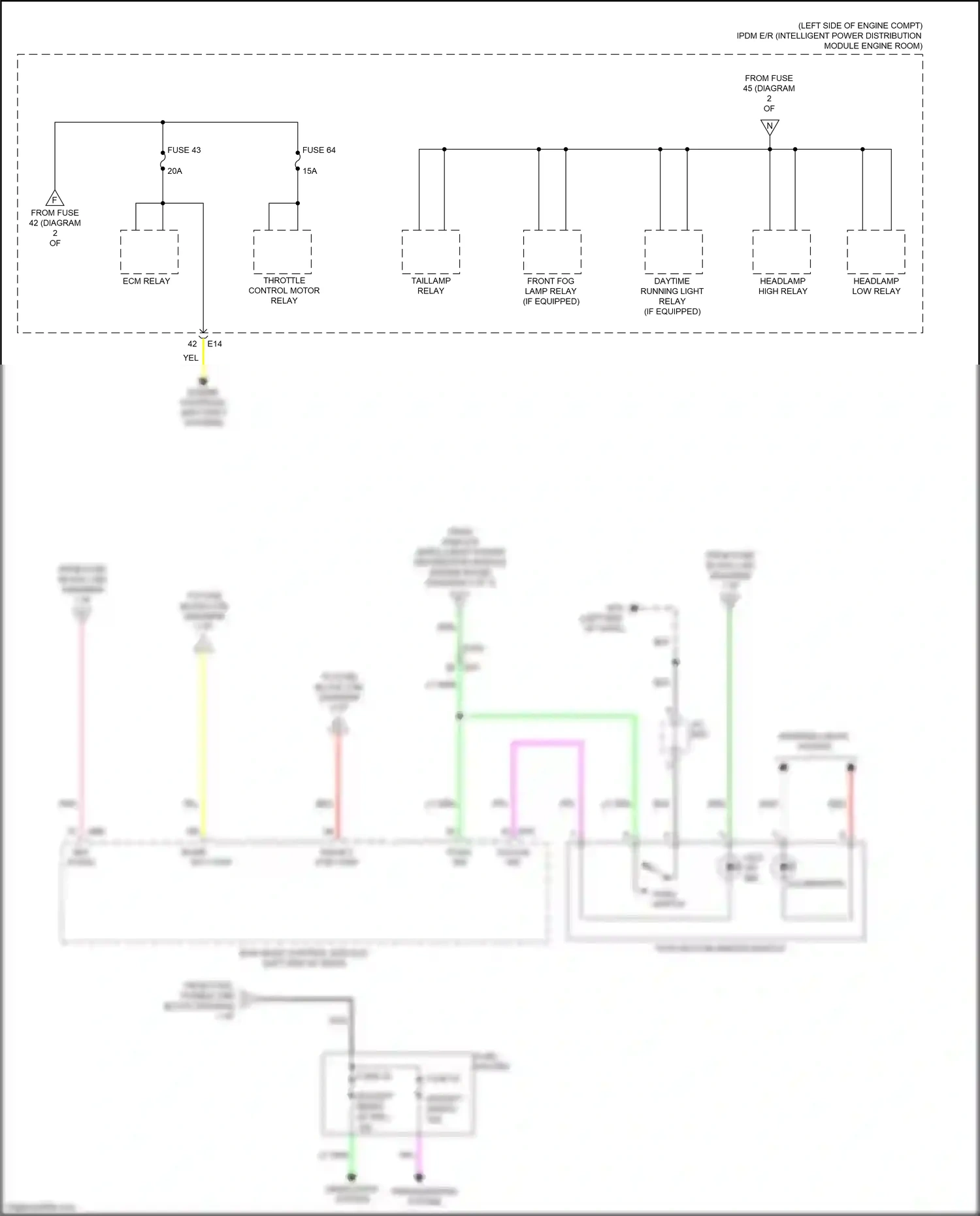 Wiring diagram transmissions system for Nissan Juke I facelift (2014-2019) (3 of 3)