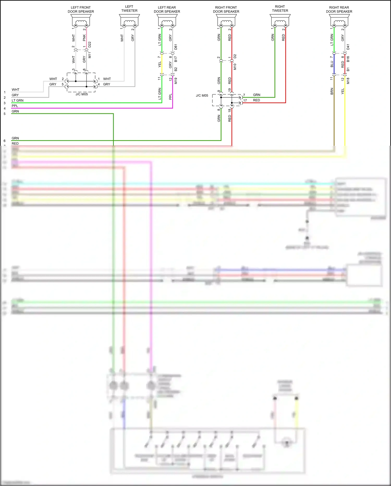 Wiring diagram volume down for Nissan Juke I facelift (2014-2019) (1 of 3)
