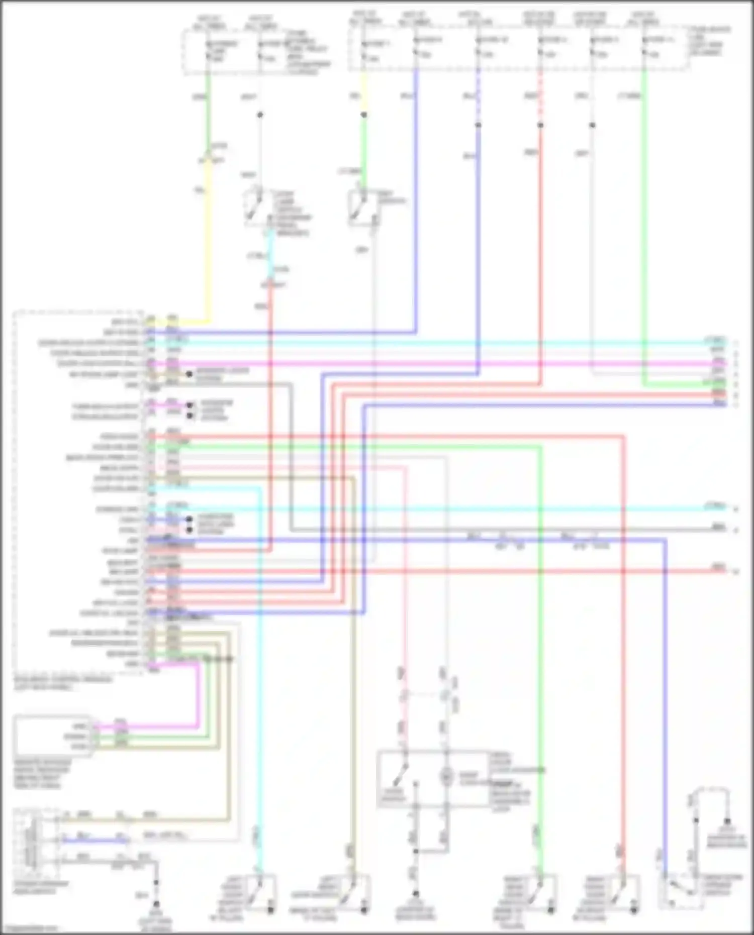 Juke Nissan I (2010-2014): Forced entry circuit, w/o intelligent key unit (1 of 2)