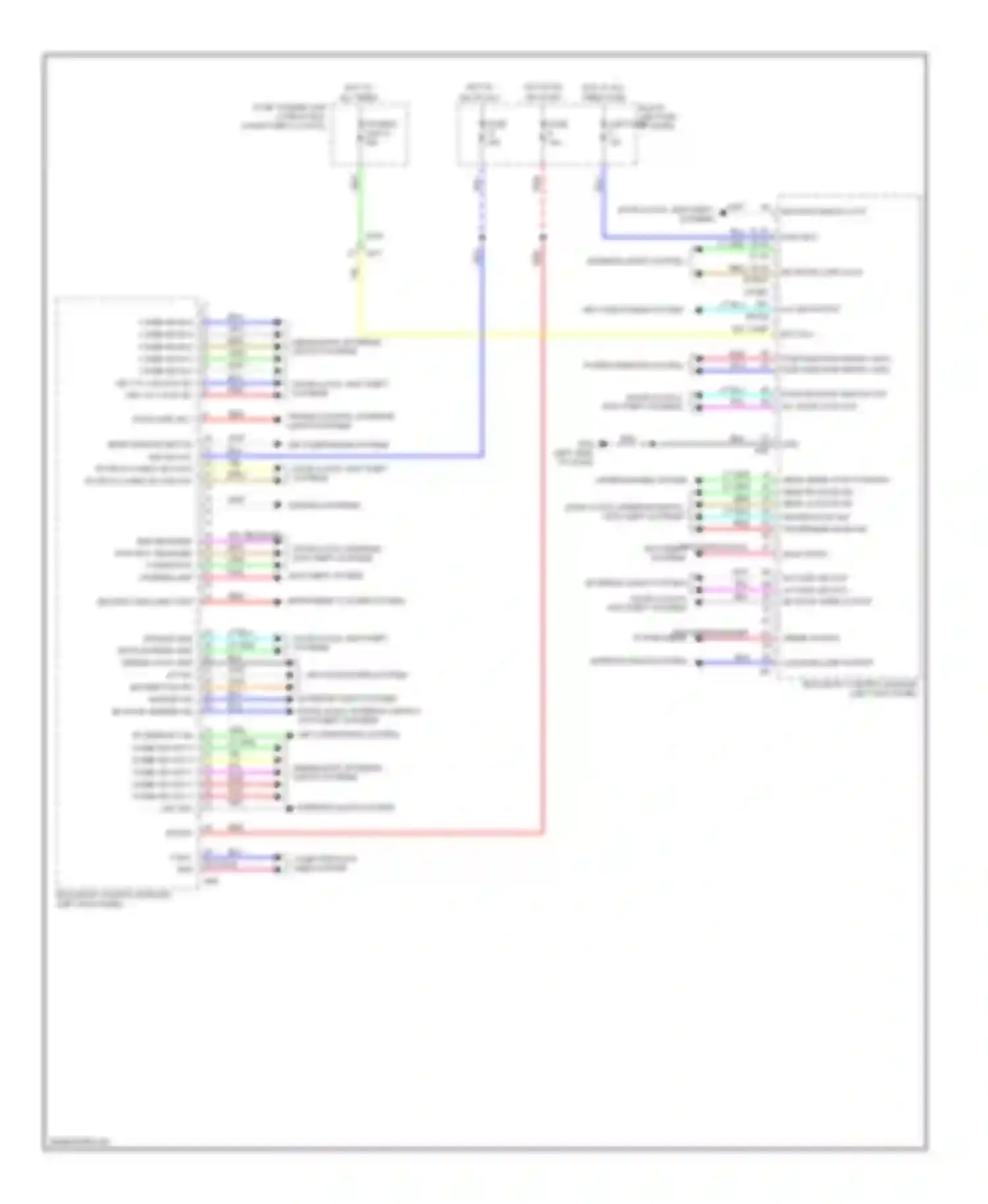 Juke Nissan I (2010-2014): Body control modules circuit, without intelligent key