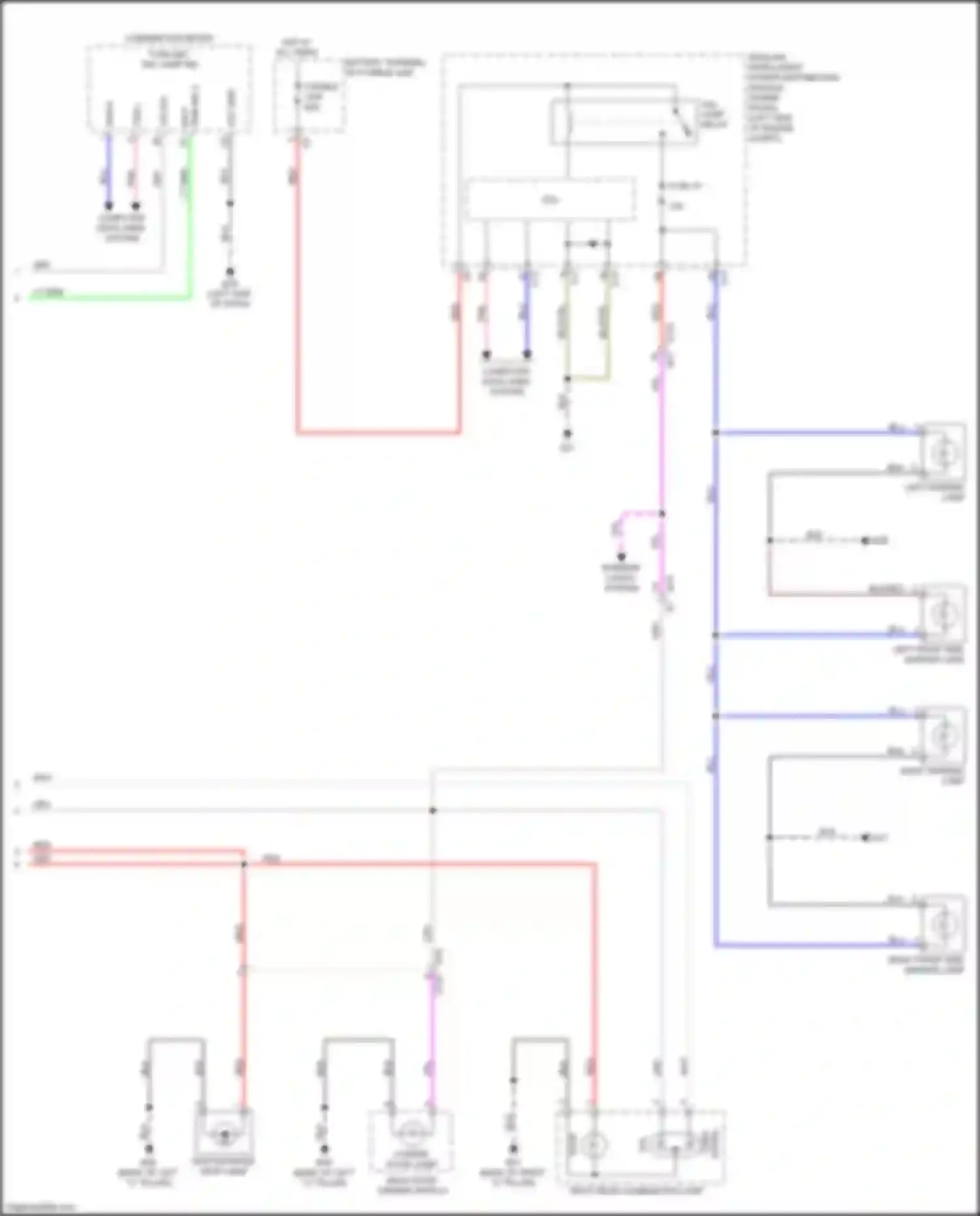 Juke Nissan I (2010-2014): Exterior lamps circuit (2 of 2)