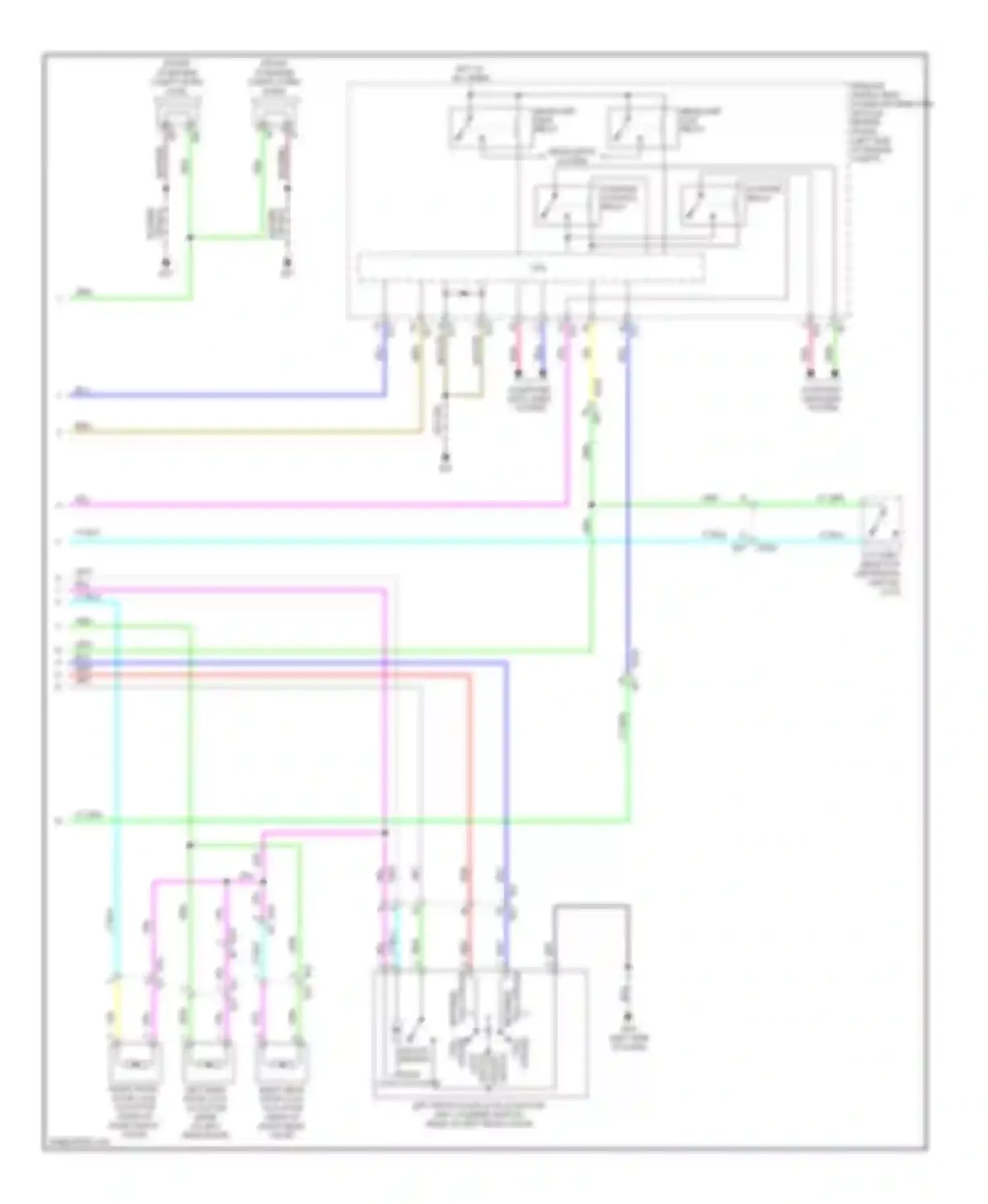 Juke Nissan I (2010-2014): Power door locks circuit, with intelligent key unit (3 of 3)
