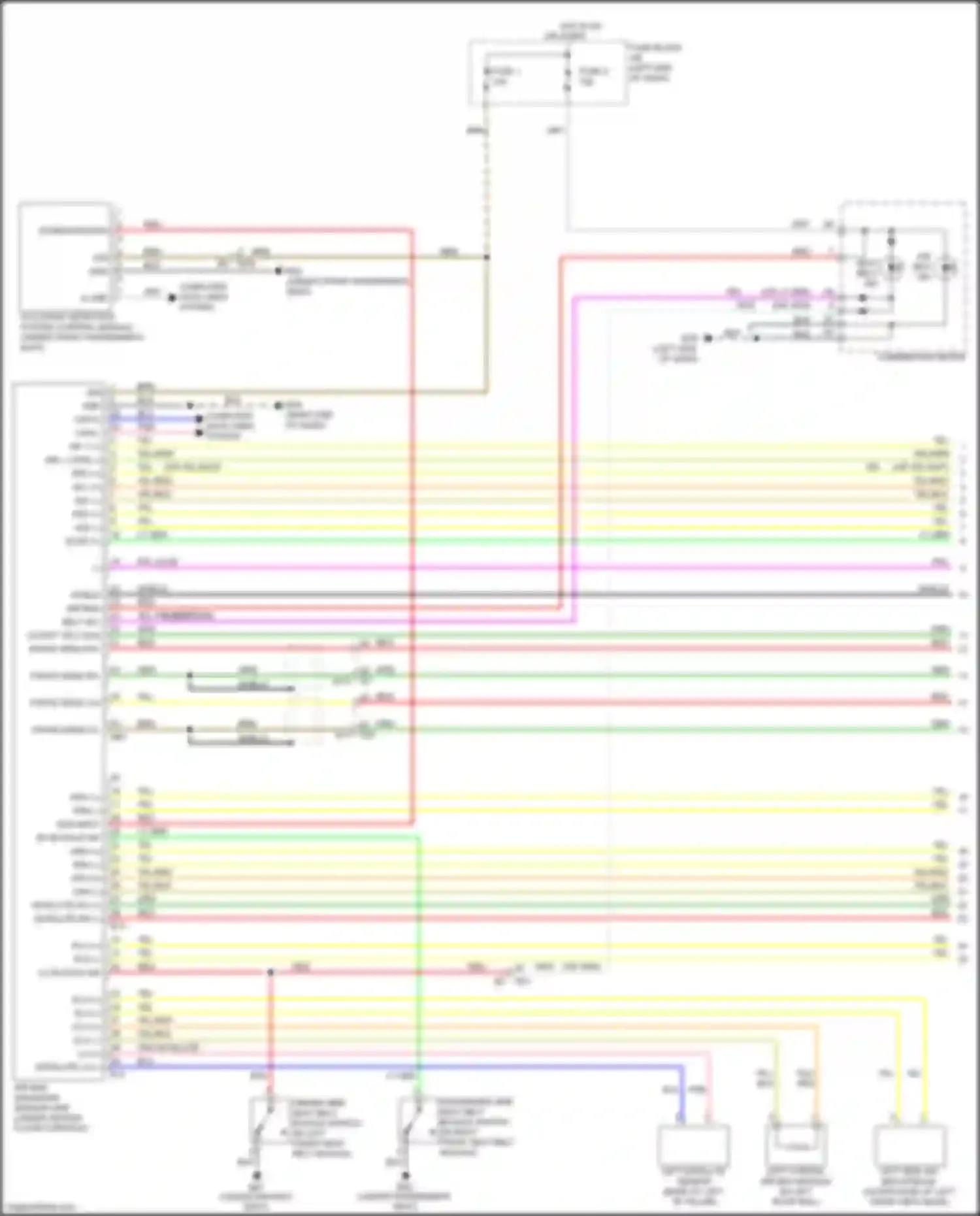 Juke Nissan I (2010-2014): Supplemental restraints circuit (1 of 2)